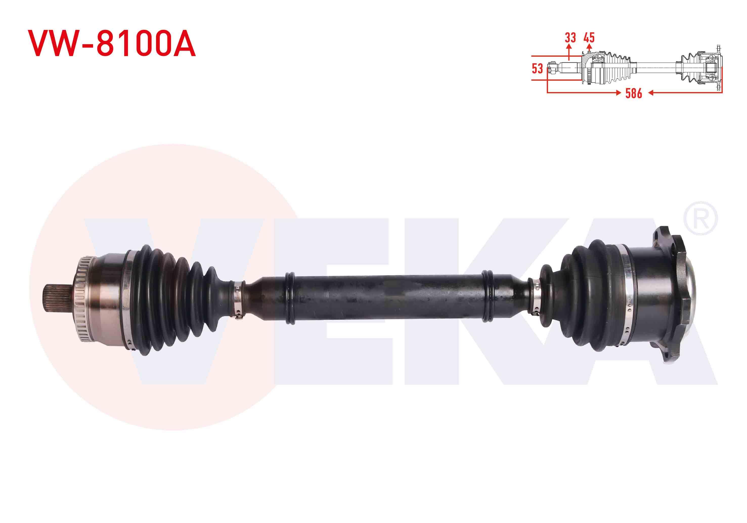 KOMPLE AKS SAG ON VOLKSWAGEN PASSAT (3B2) 1.9 TDI ABSLI 45 DIS UZUNLUK 586 mm 1996-2000