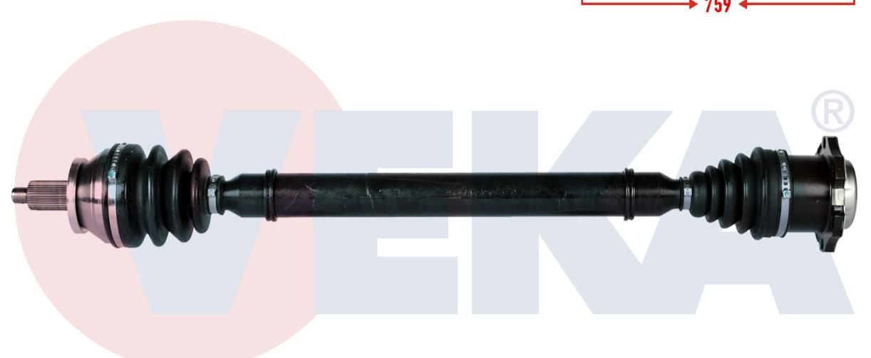 KOMPLE AKS SAG ON VOLKSWAGEN POLO (9N_) 1.4 TDI M-T UZUNLUK 759mm 2001-2012 6Q0407272DH 6Q0407272H 6Q0407452HX 6Q0407272BK