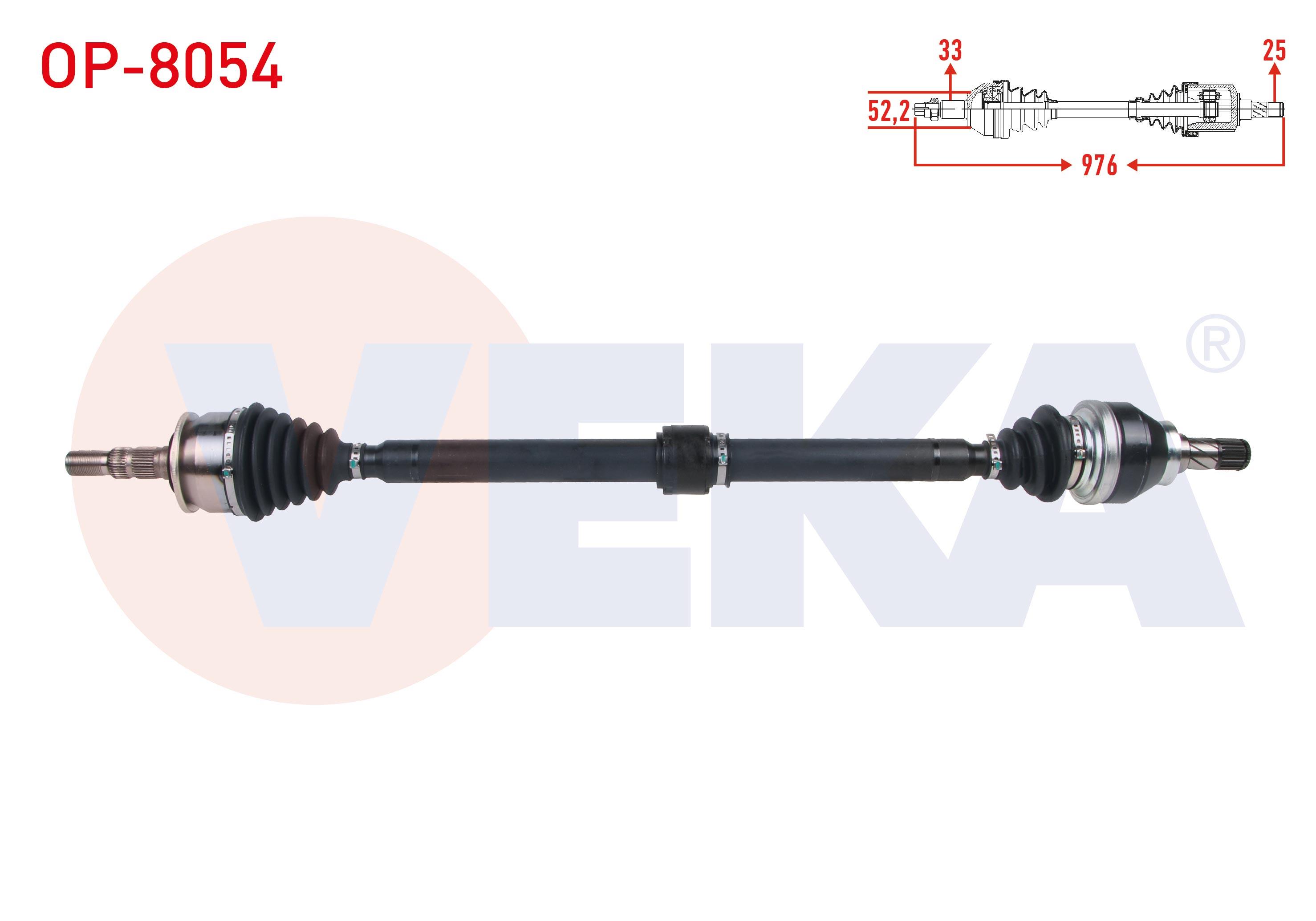 KOMPLE AKS SAG UZUNLUK 976mm OPEL ASTRA K 1.4 TURBO M/T 2015-