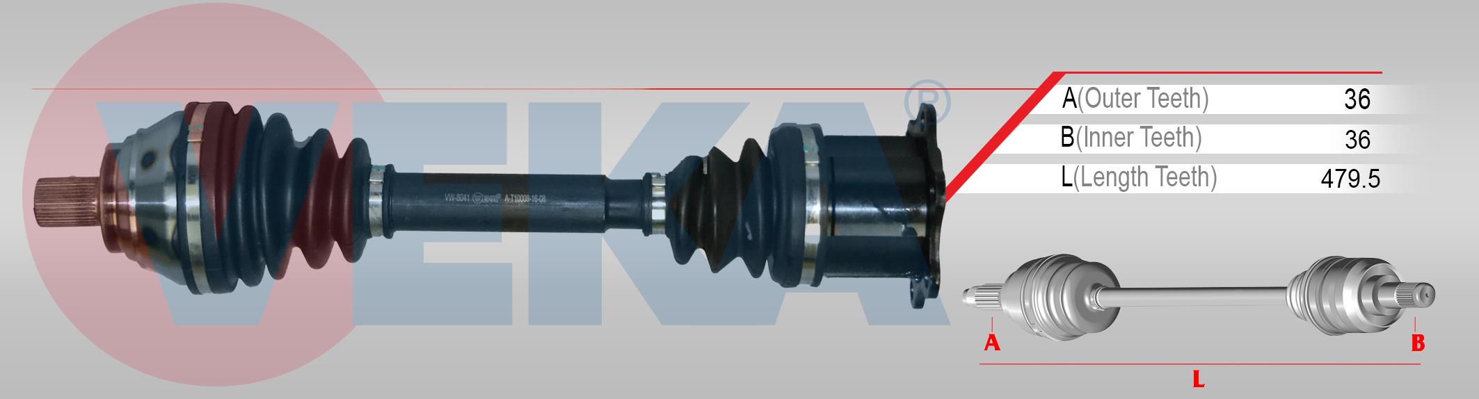 KOMPLE AKS SOL GOLF5-JETTA-CADDY-PASSAT BLS-BKP-BKD-BKC 1,9 TDİ 04-10 304751 OTOMATIK GKN 304747 KISA  1K0407271EG 1K0407271LG 1K0407271NT 1K0407763HX
