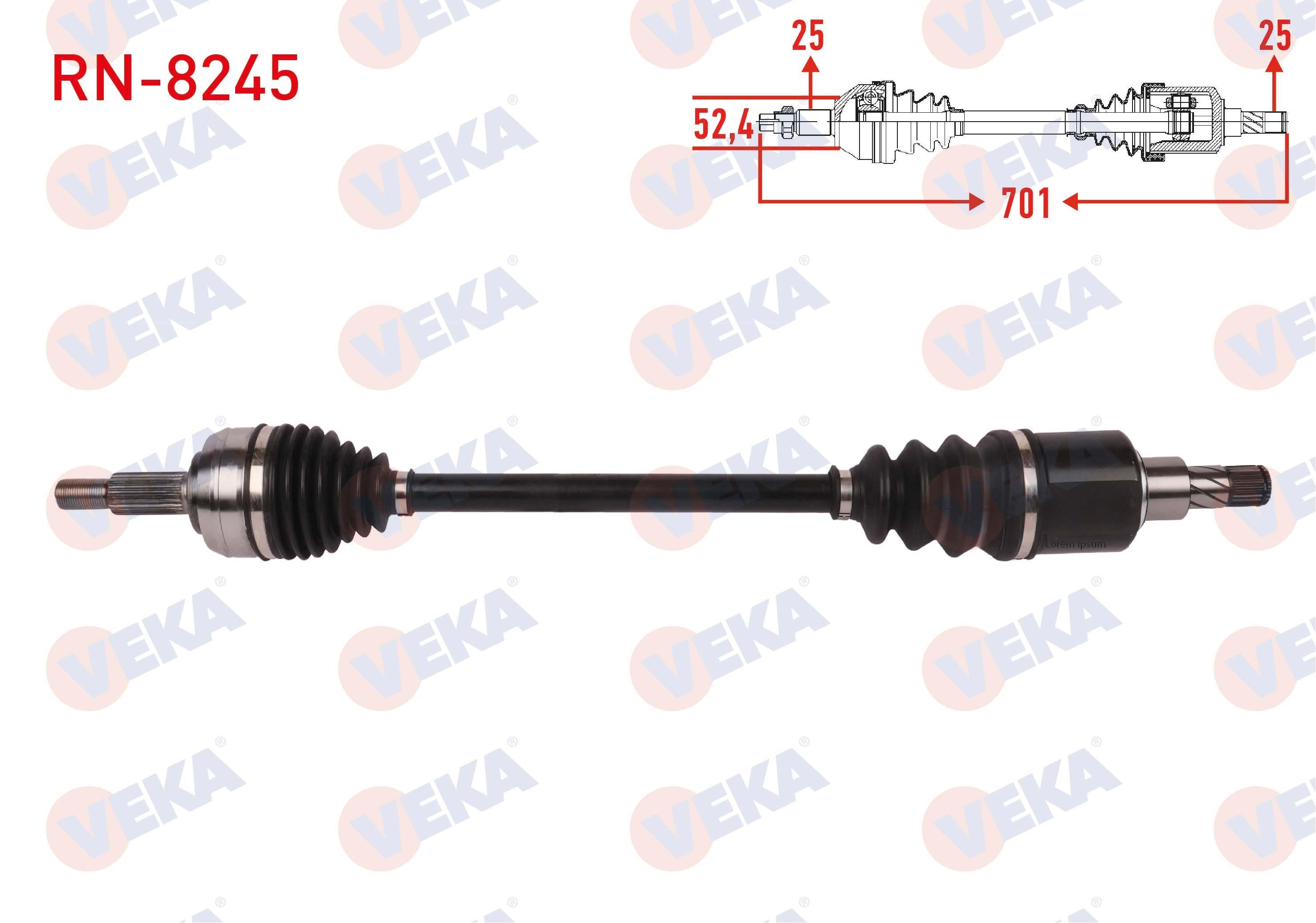 KOMPLE AKS SOL ON 701mm RENAULT MEGANE IV 1.6 16v A-T CVT 2016-
