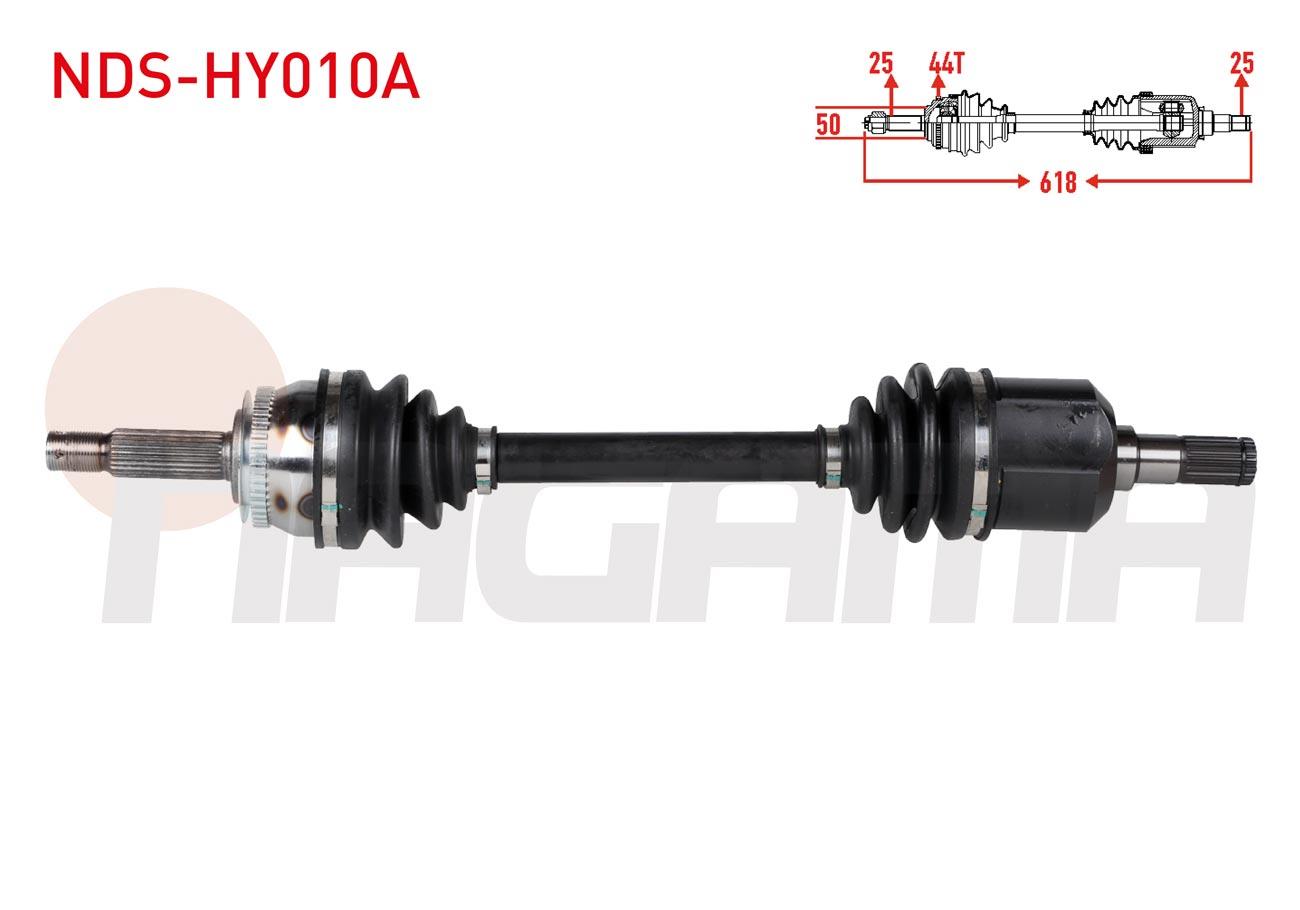 KOMPLE AKS SOL ON ABSLI 44 DIS UZUNLUK 618mm HYUNDAI ACCENT ADMIRE 1.5 CRDI 3 PISTONLU 2003-2006