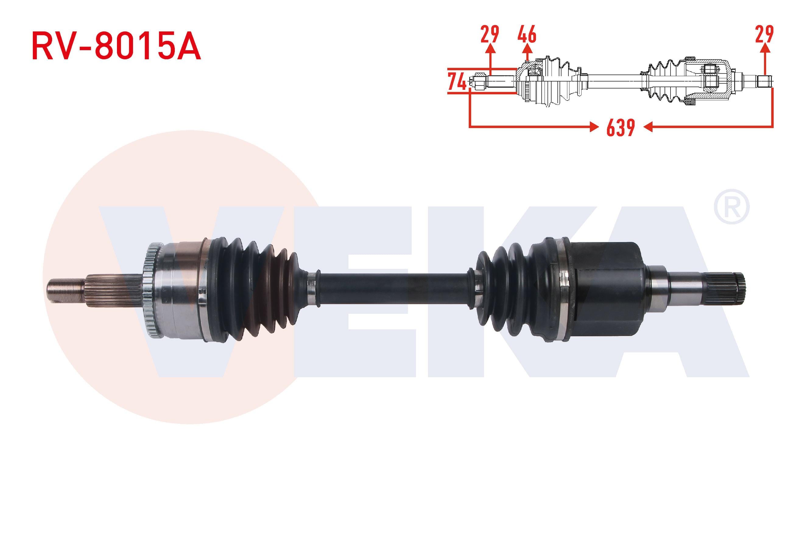 KOMPLE AKS SOL ON ABSLI 46 DIS UZUNLUK 639mm LAND ROVER DISCOVERY III 2.7 V6 TDI A-T 2004-2010