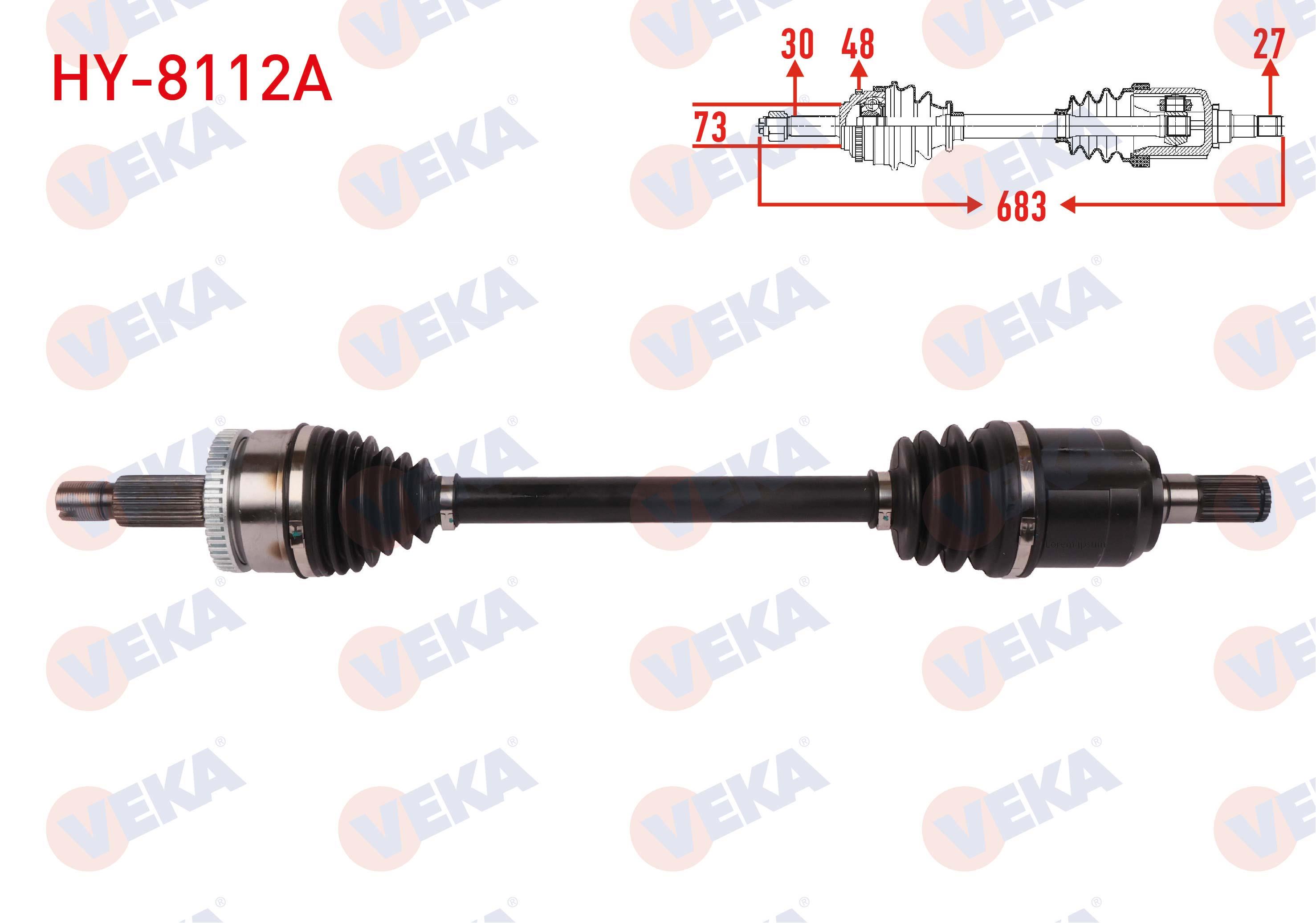 KOMPLE AKS SOL ON ABSLI 48 DIS UZUNLUK 683mm HYUNDAI TUCSON 1.6 GDI A-T 2015-2020