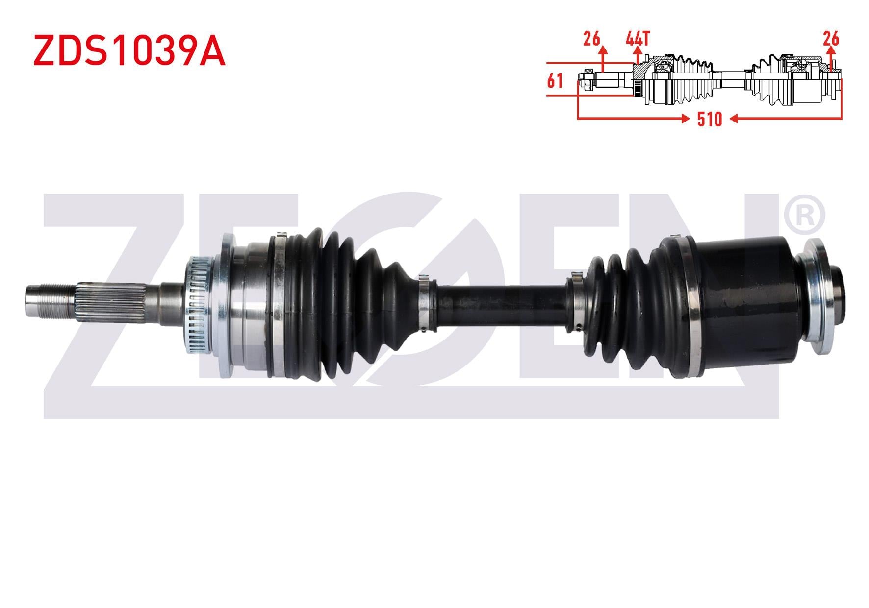 KOMPLE AKS SOL ON ABSLI UZUNLUK 510mm FORD RANGER 2.5 TDCI 4X4 1997-2006