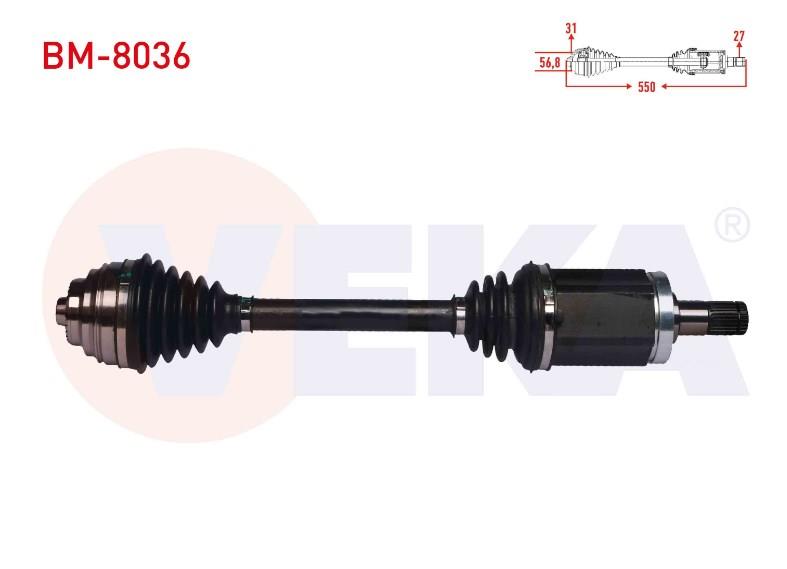 KOMPLE AKS SOL ON BMW 3 SERISI (F30) 320 D XDRIVE A-T/M-T UZUNLUK 550 mm 2011- 306358