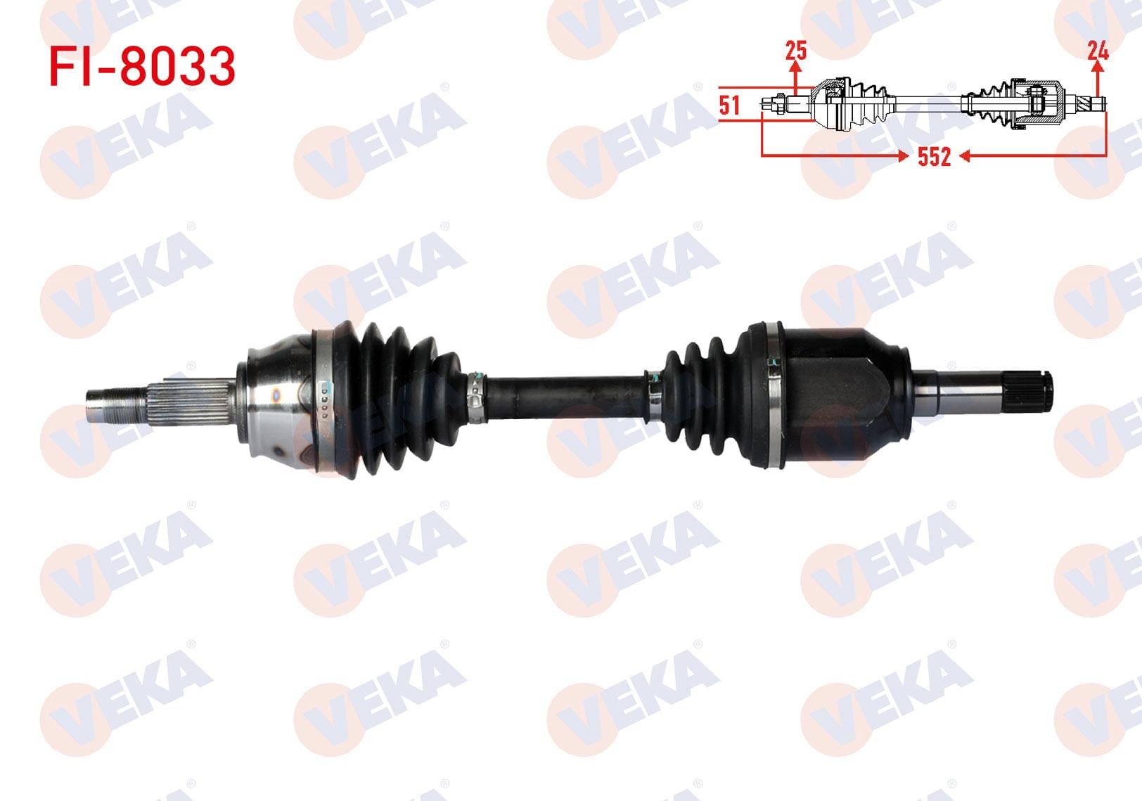 KOMPLE AKS SOL ON FIAT ALBEA 1.3 MJT UZUNLUK 557mm 2007-