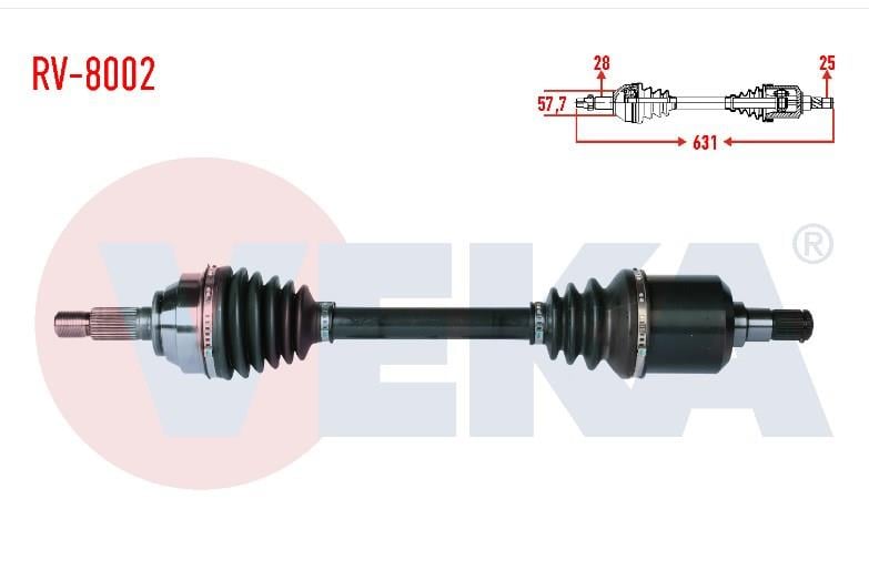 KOMPLE AKS SOL ON LAND ROVER FREELANDER (LN) 2.0 TD UZUNLUK 631mm 1998-2007