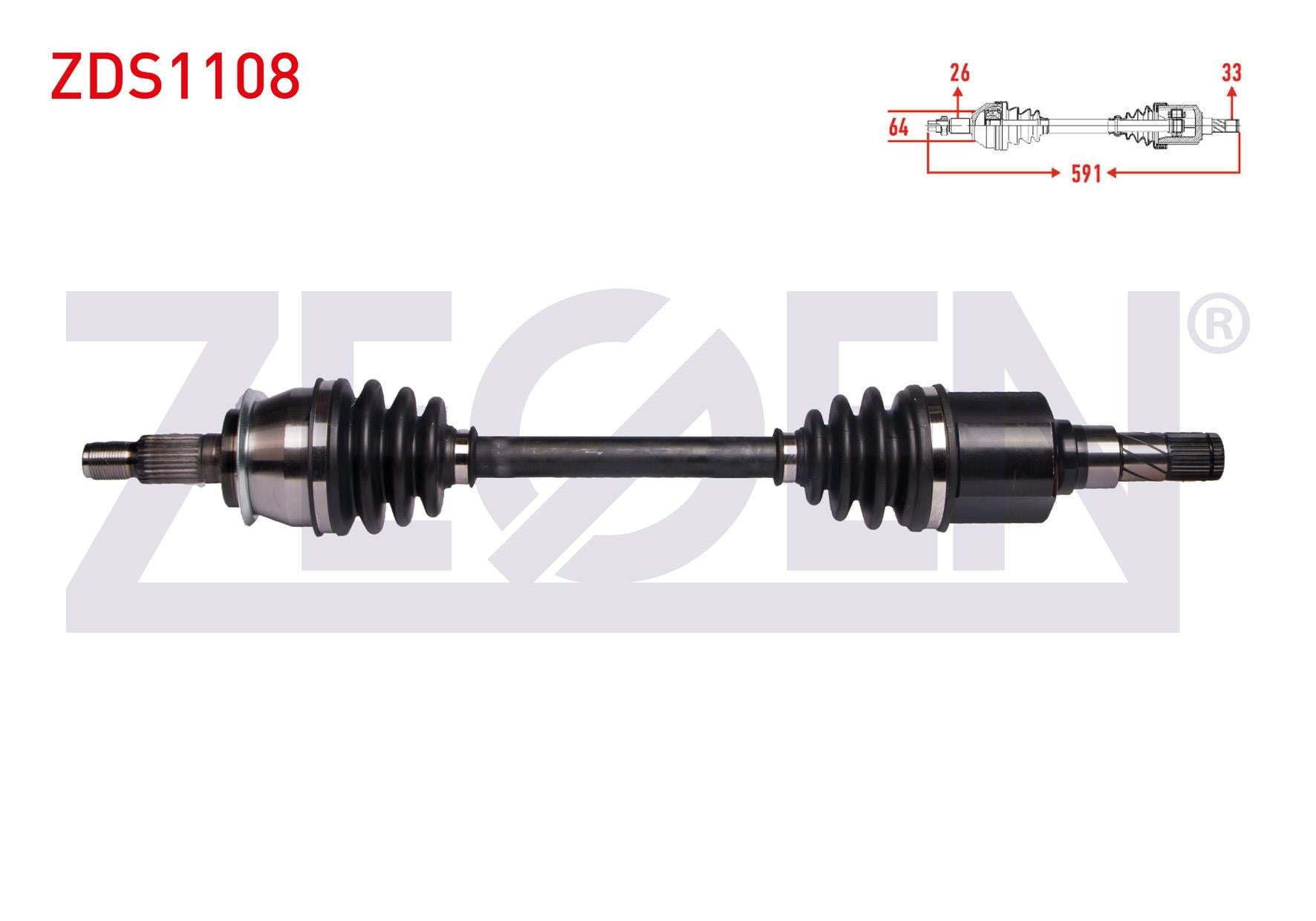 KOMPLE AKS SOL ON MINI COOPER (R50,R53) 1.6 M-T UZUNLUK 591 mm 2001-2006