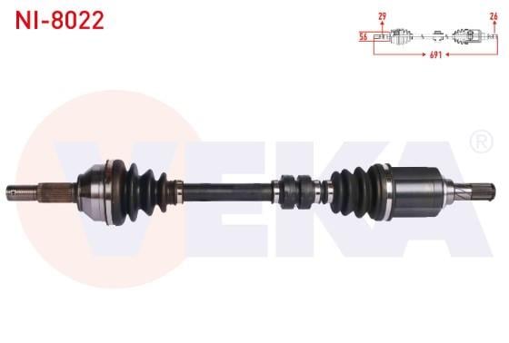 KOMPLE AKS SOL ON NISSAN QASHQAI (J10) 1.6i M-T UZUNLUK 691 mm 2007-2014