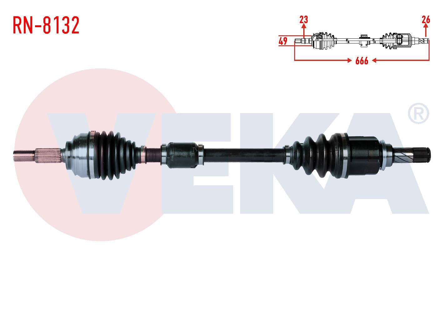 KOMPLE AKS SOL ON RENAULT CLIO IV 1.2 16v UZUNLUK 666mm 2012-