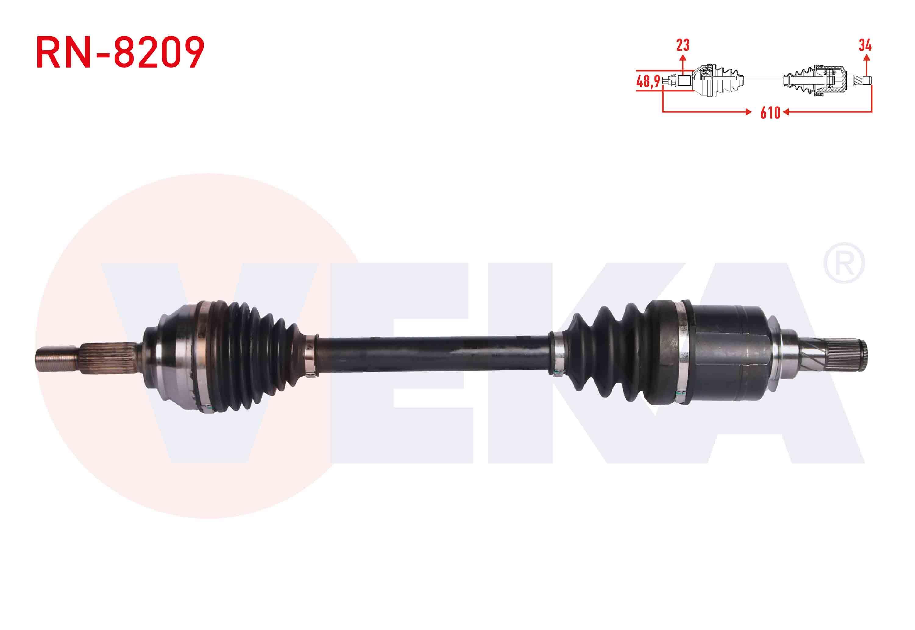 KOMPLE AKS SOL ON RENAULT CLIO IV 1.5 DCI A-T UZUNLUK 610 mm 2012-