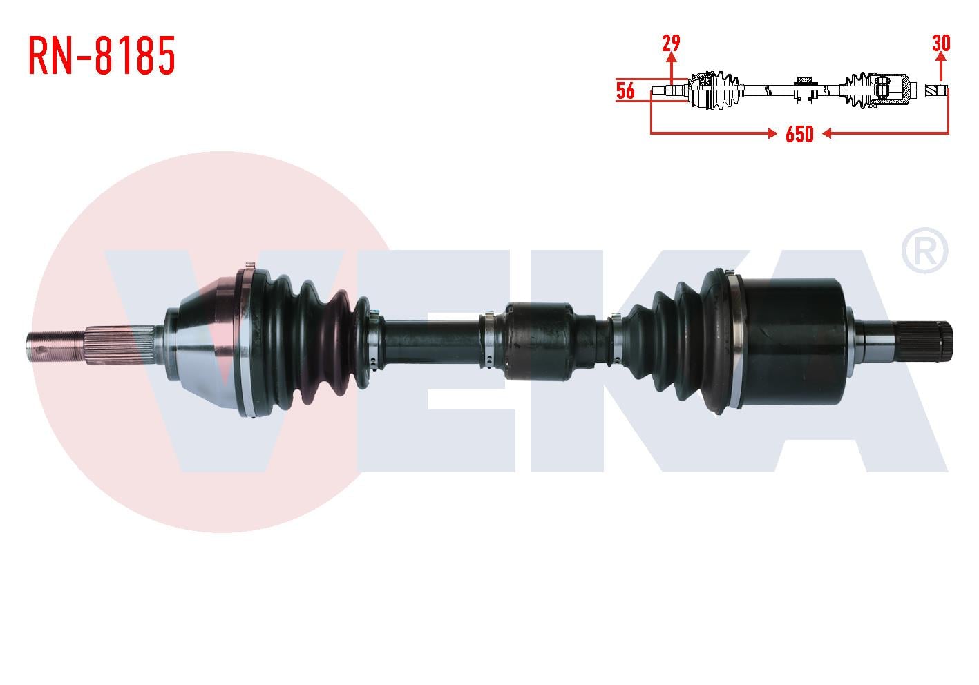 KOMPLE AKS SOL ON RENAULT KOLEOS (HY_) 2.0 DCI A-T UZUNLUK 650mm 2008-2014