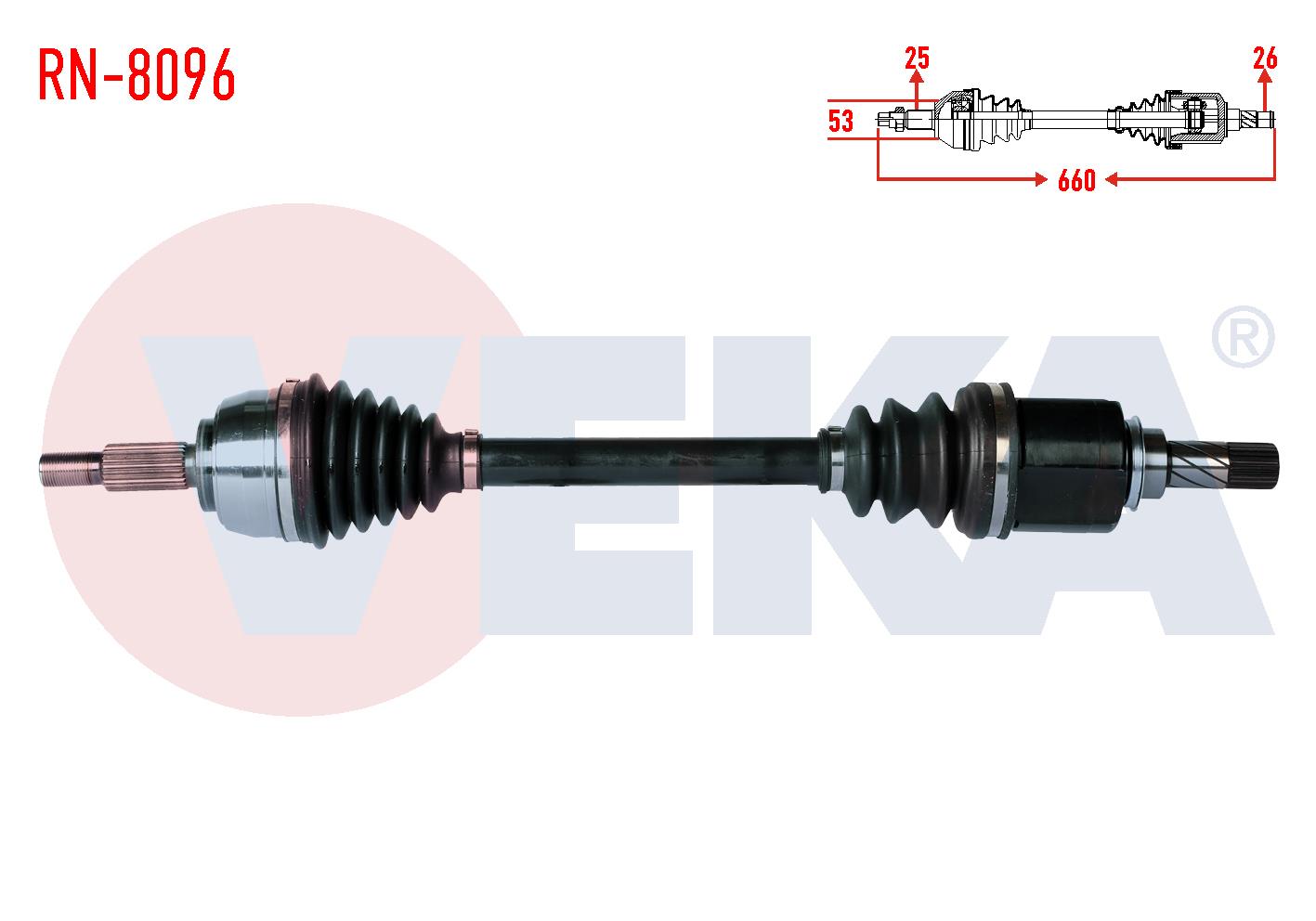 KOMPLE AKS SOL ON RENAULT MEGANE II (BM0/1,CM0/1) 1.5 DCI M-T 6 VITES UZUNLUK 660mm 2002-2008