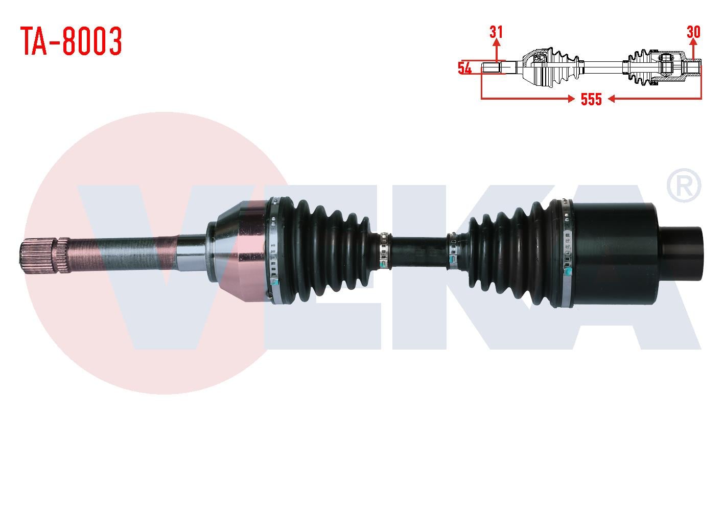 KOMPLE AKS SOL ON TATA XENON 2.2 16v TD UZUNLUK 555mm 2011-