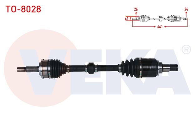 KOMPLE AKS SOL ON TOYOTA C-HR (_X1_) 1.8 Hybrid UZUNLUK 661 mm 2016-