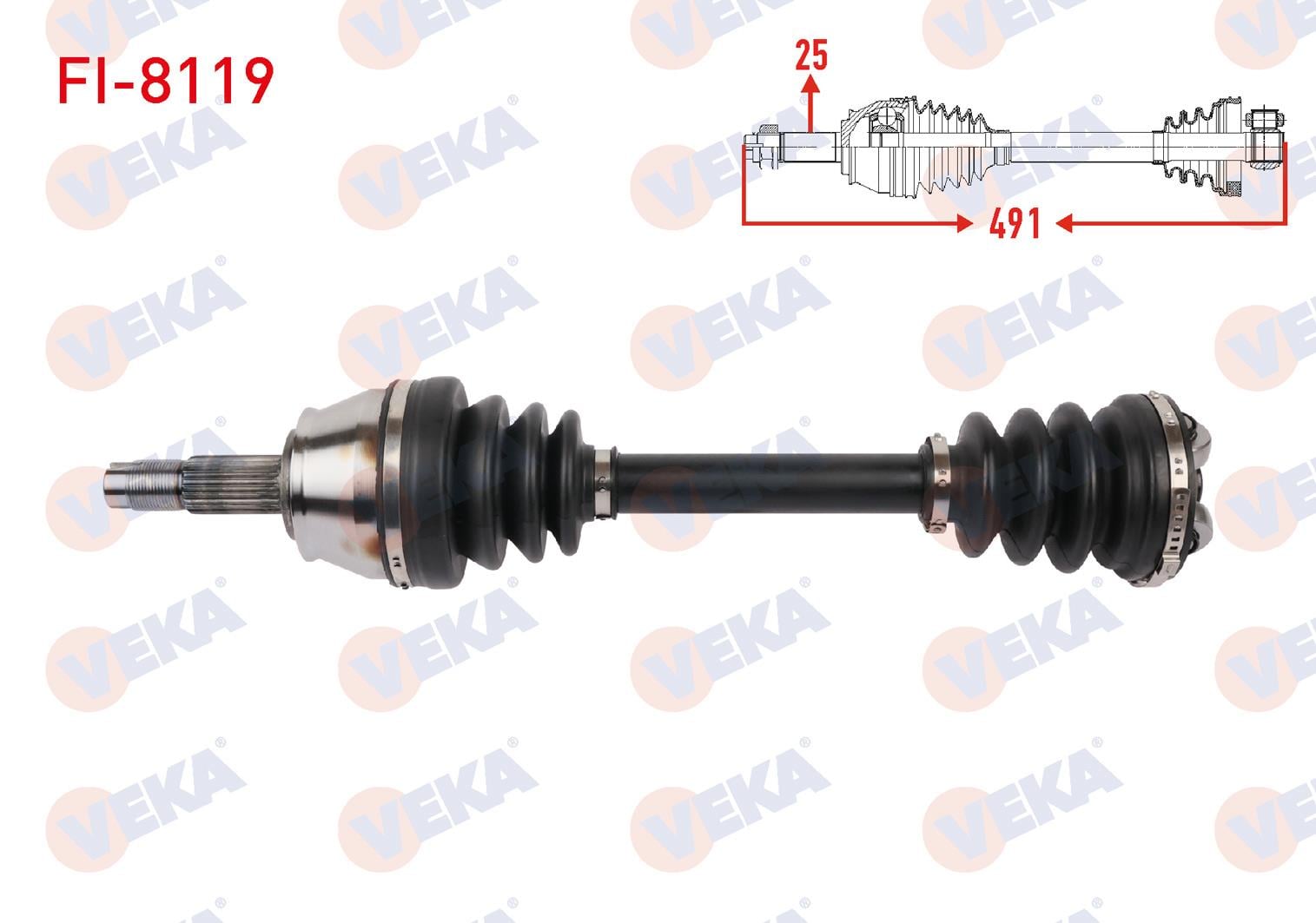 KOMPLE AKS SOL ON UZUNLUK 491mm FIAT DOBLO 1.3 D MJT EURO 6 M-T 2010-