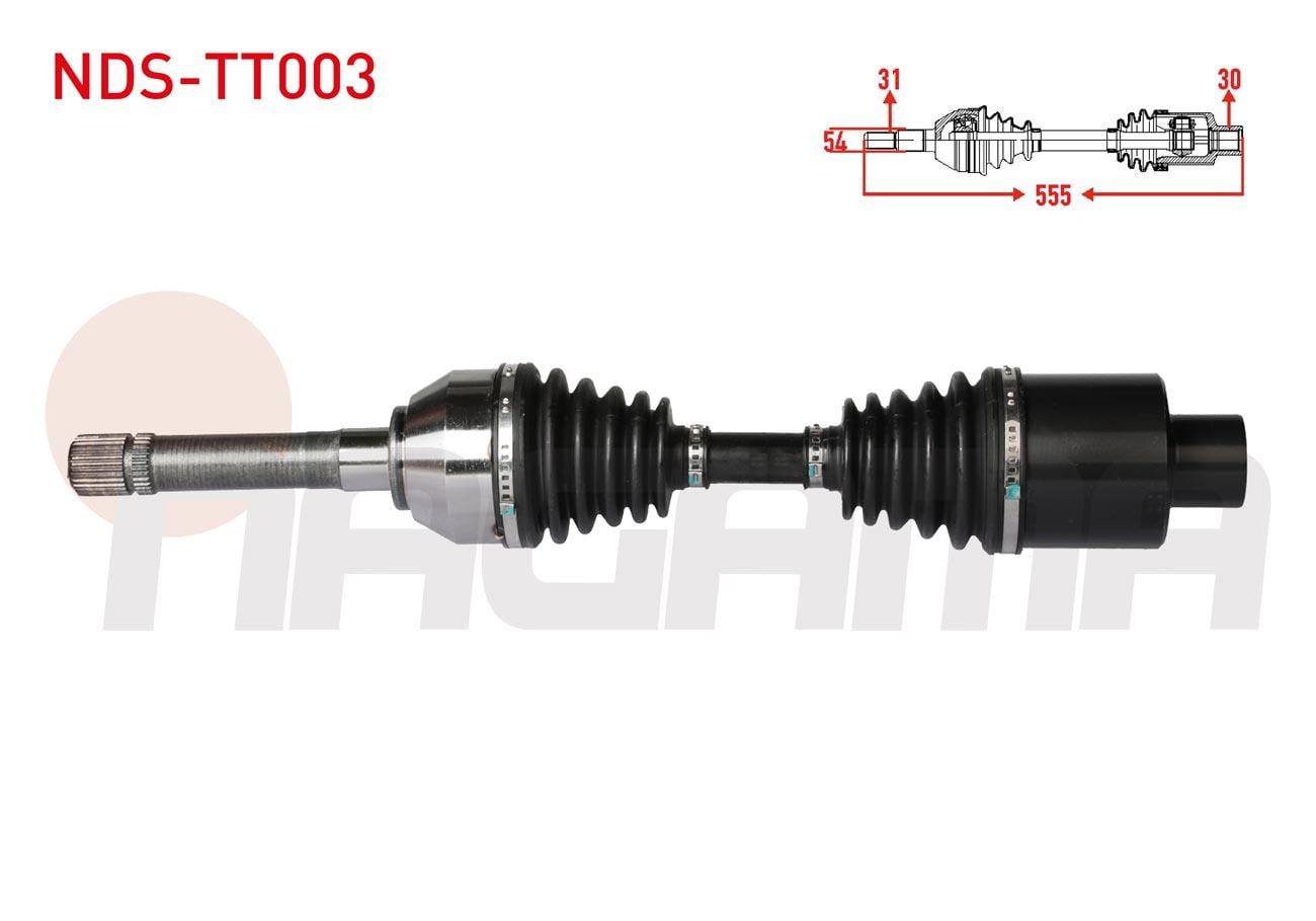 KOMPLE AKS SOL ON UZUNLUK 555mm TATA XENON 2.2 16v TD 2011-
