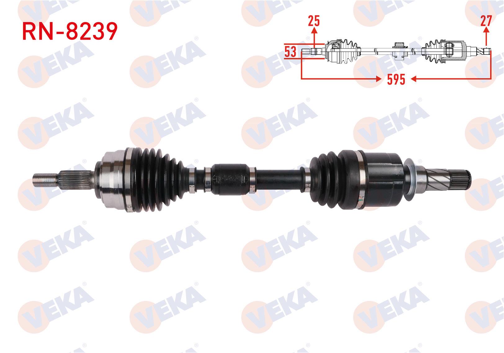 KOMPLE AKS SOL ON UZUNLUK 595mm RENAULT CLIO V 1.3 Tce A-T 2019-
