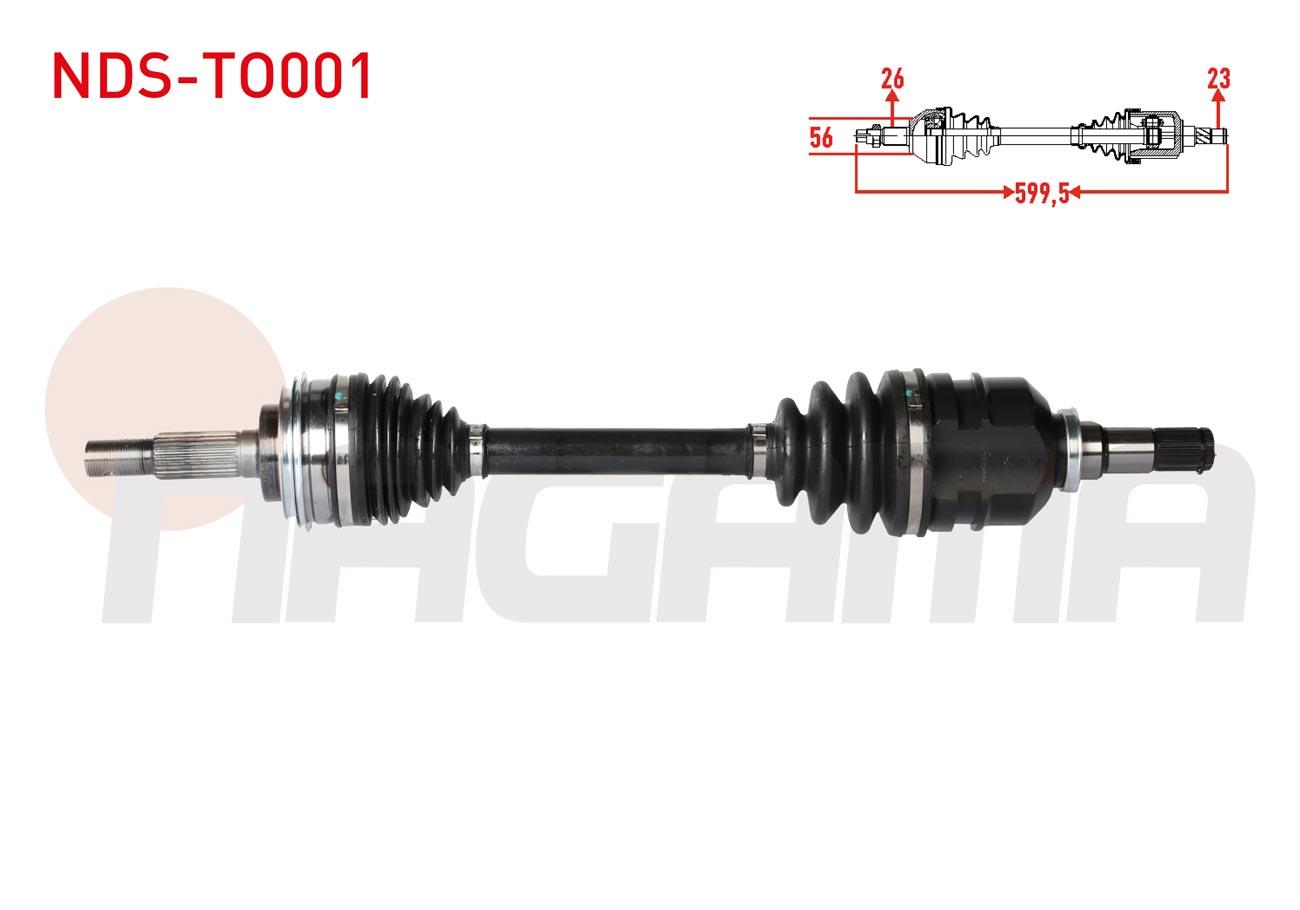 KOMPLE AKS SOL ON UZUNLUK 599,5mm TOYOTA COROLLA (_E10_) 1.6i 1992-1997 / COROLLA (_E11_) 1.6i 16v 1997-2002