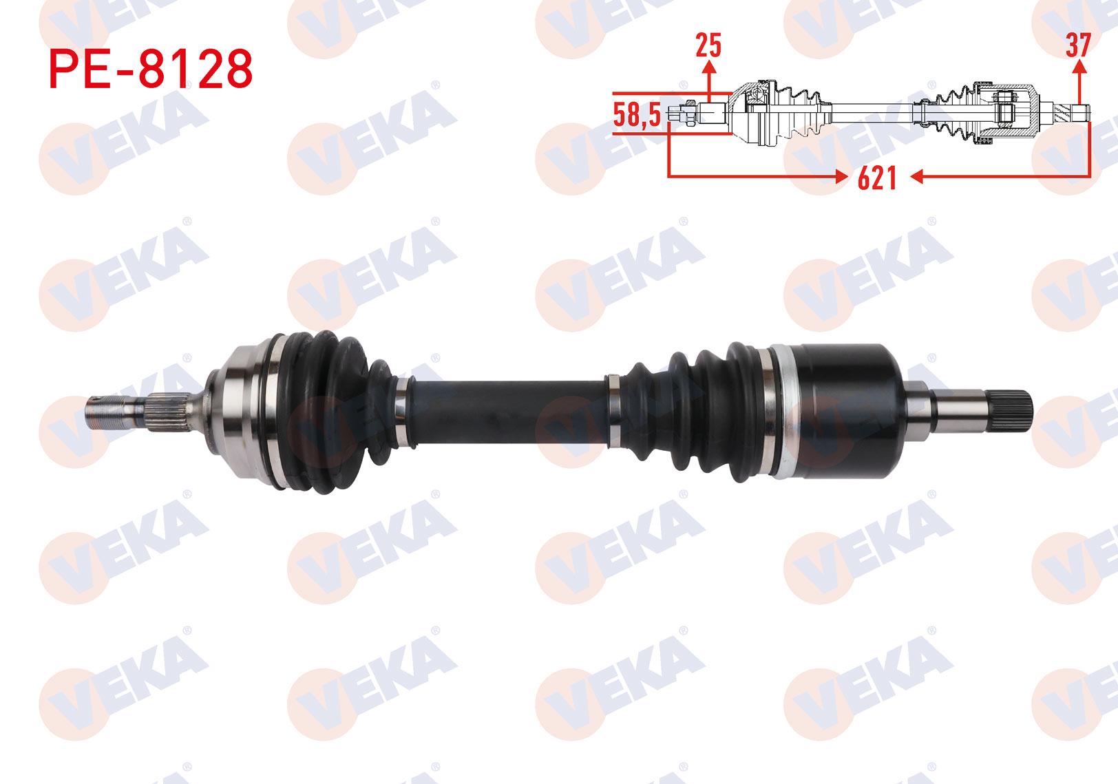 KOMPLE AKS SOL ON UZUNLUK 621mm PEUGEOT 307 2.0 HDi 2003-2009