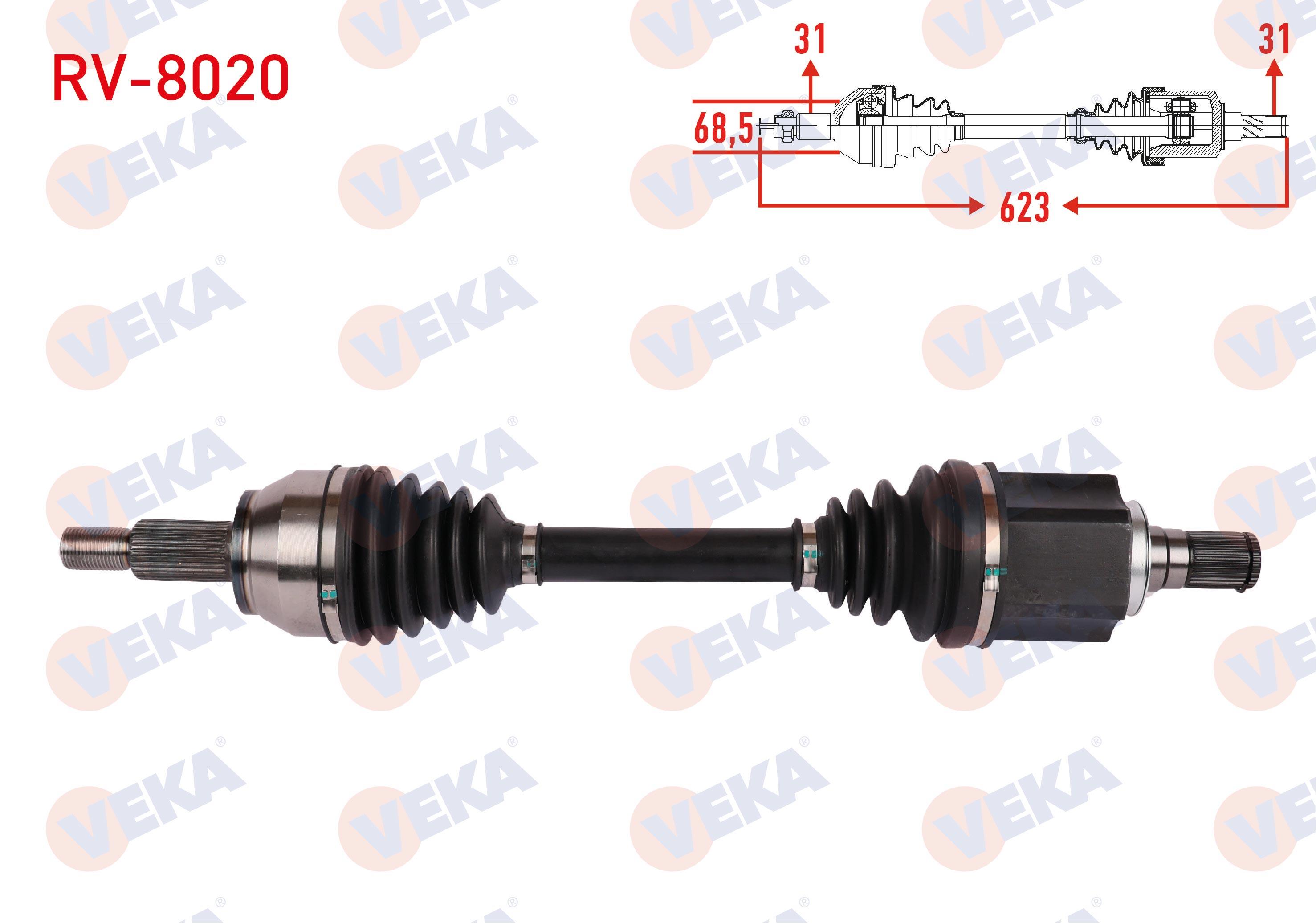 KOMPLE AKS SOL ON UZUNLUK 623mm LAND ROVER EVOQUE 2.0 4X4 A-T 2011-2019