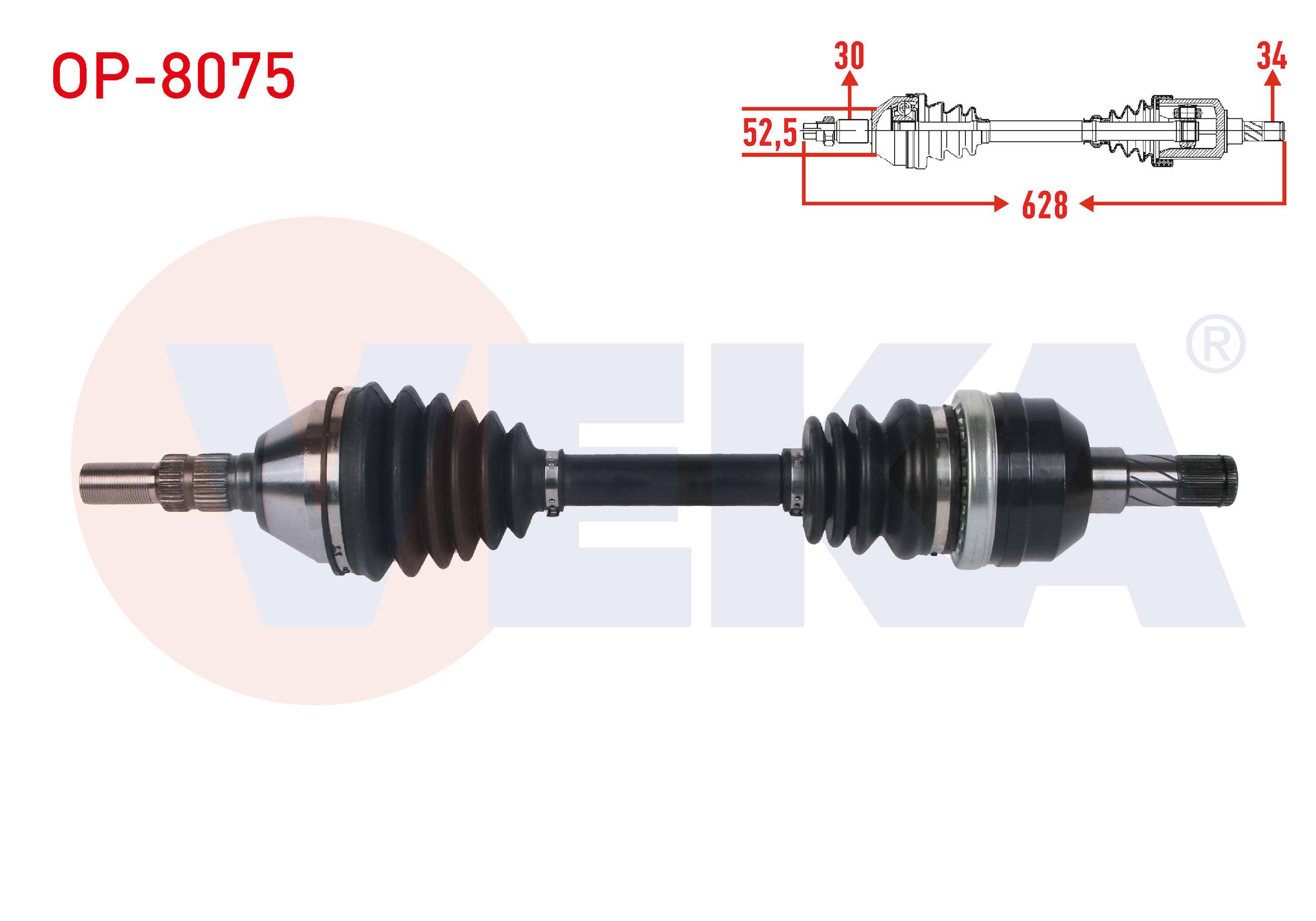 KOMPLE AKS SOL ON UZUNLUK 628mm OPEL VECTRA C 2.0 DTI 2002-2008