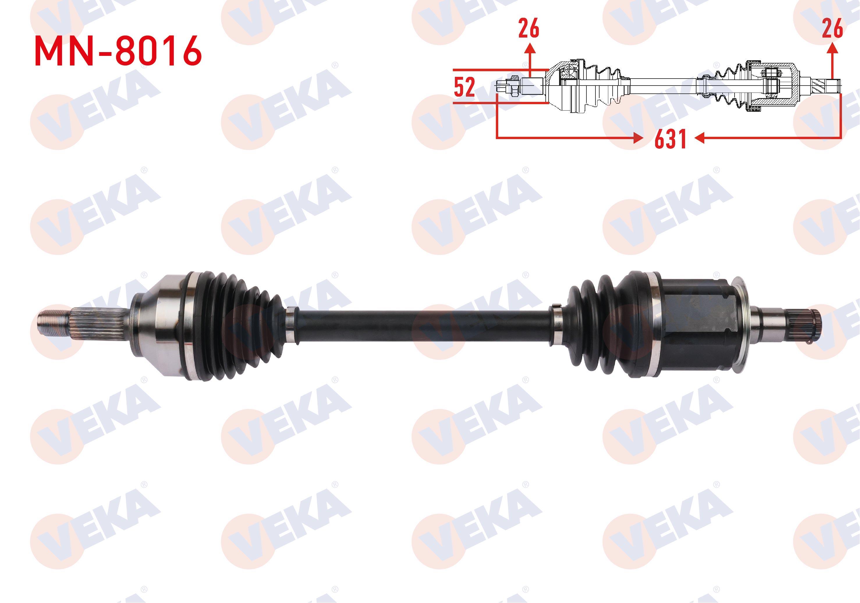 KOMPLE AKS SOL ON UZUNLUK 631mm MINI COOPER COUNTRYMAN (R60) 2010-2016