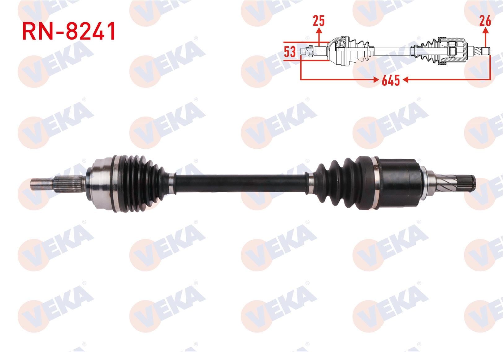 KOMPLE AKS SOL ON UZUNLUK 645mm RENAULT CLIO V 1.5 BLUE DCI M-T 2020-