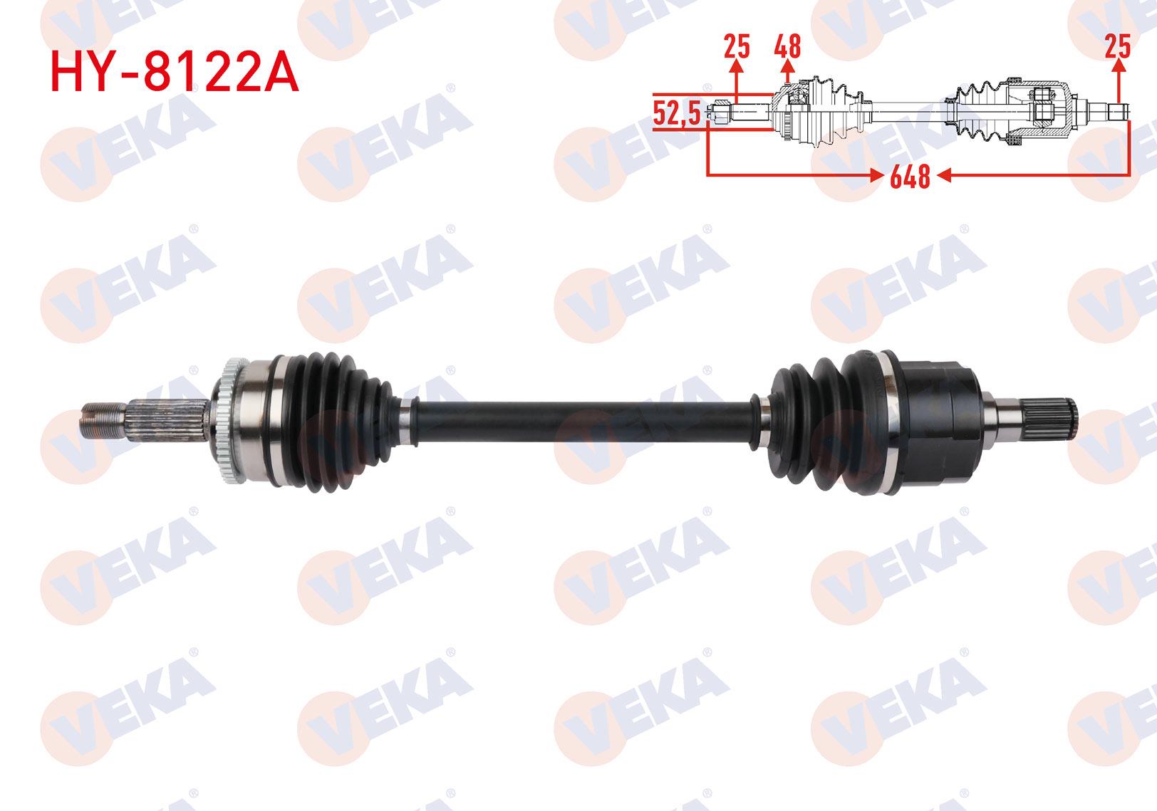 KOMPLE AKS SOL ON UZUNLUK 648mm ABSLI 48 DIS HYUNDAI i10 1.0 M-T 2013-