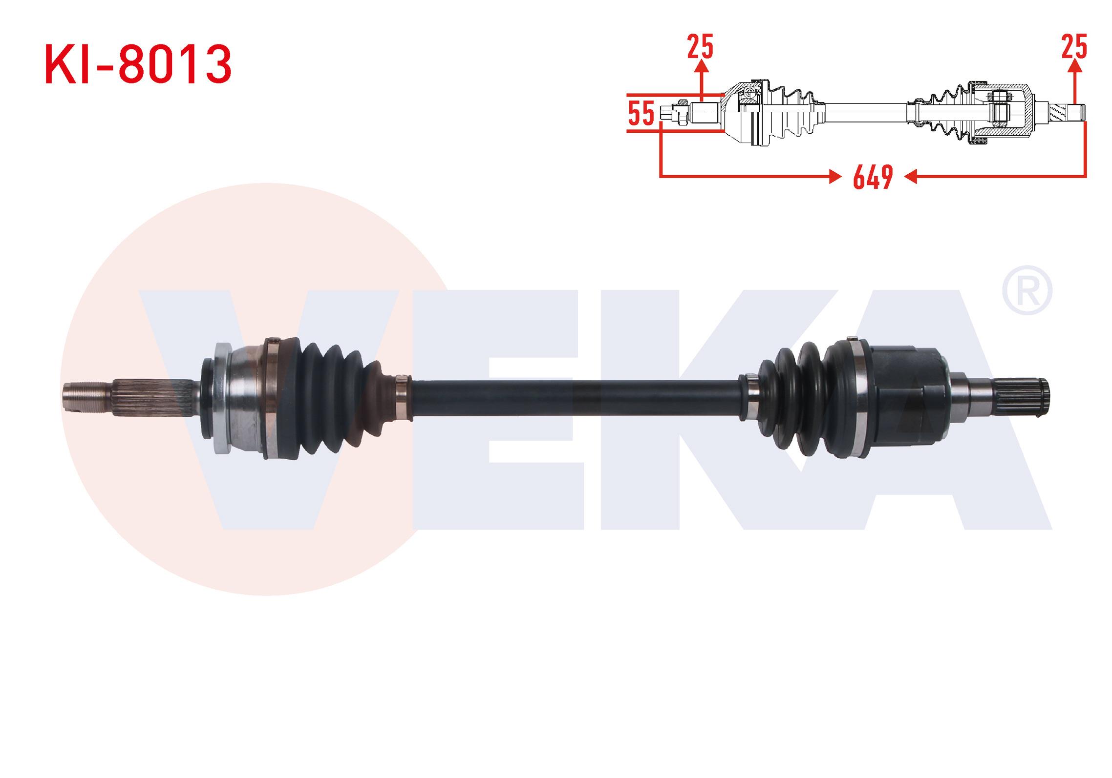 KOMPLE AKS SOL ON UZUNLUK 649mm KIA PICANTO (JA) 1.0 M-T 2018-