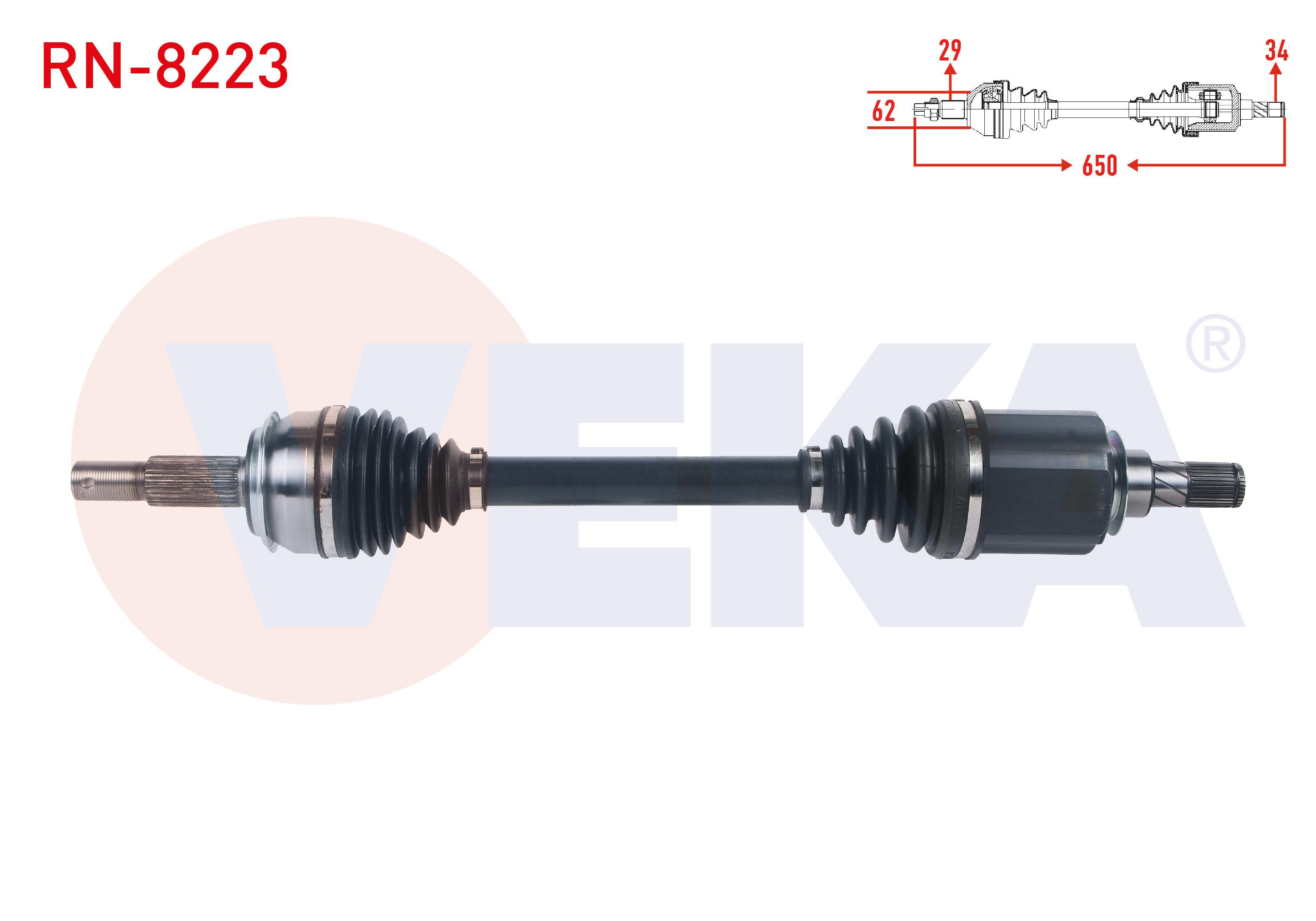 KOMPLE AKS SOL ON UZUNLUK 650mm RENAULT KADJAR 1.5 DCI A-T 2015-