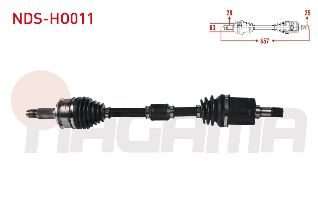 KOMPLE AKS SOL ON UZUNLUK 657mm HONDA CIVIC X (FC) 1.6i A-T 2016-