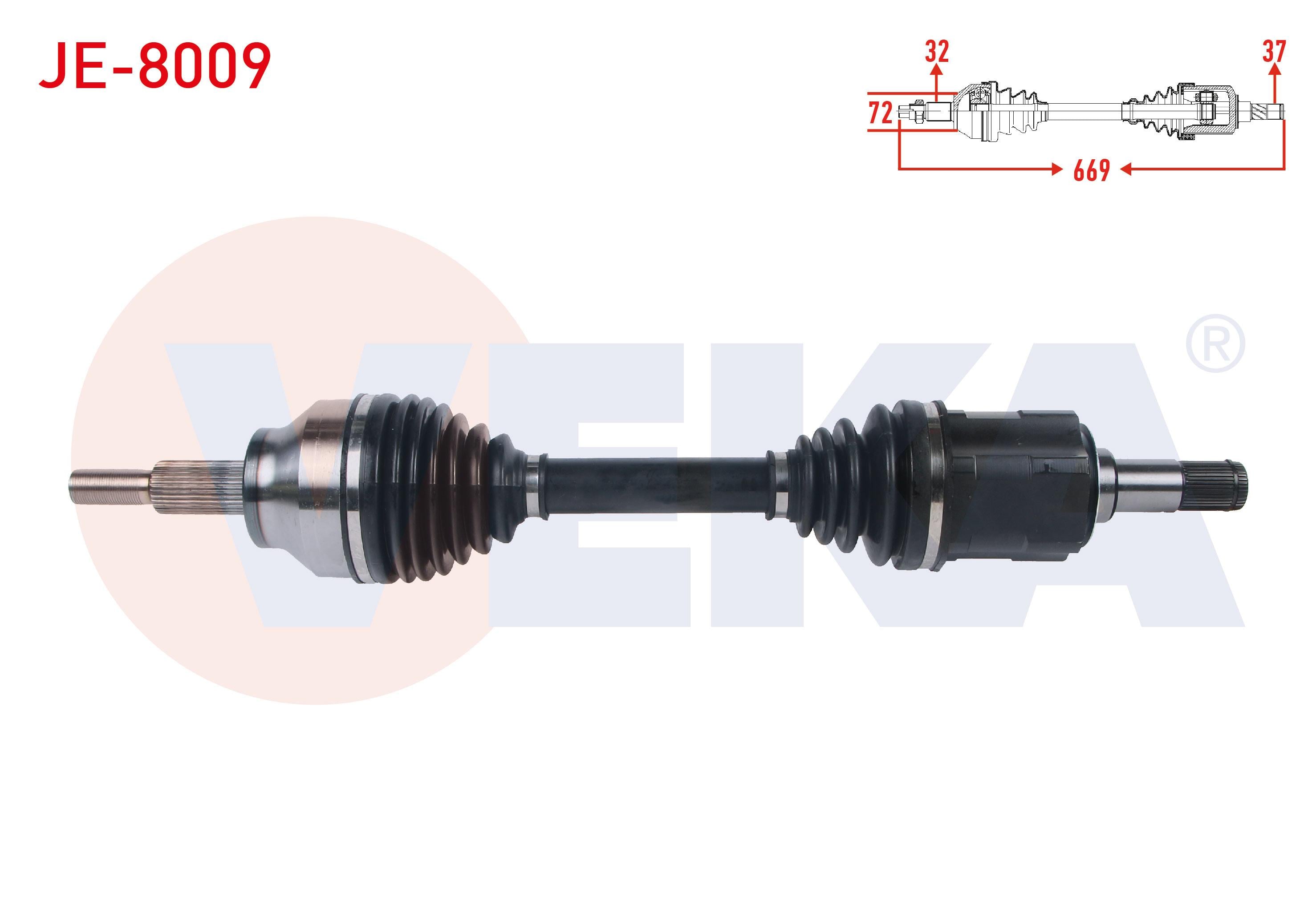 KOMPLE AKS SOL ON UZUNLUK 669mm JEEP GRAND CHEROKEE IV (WK,WK2) 3.0 CRD 2010-