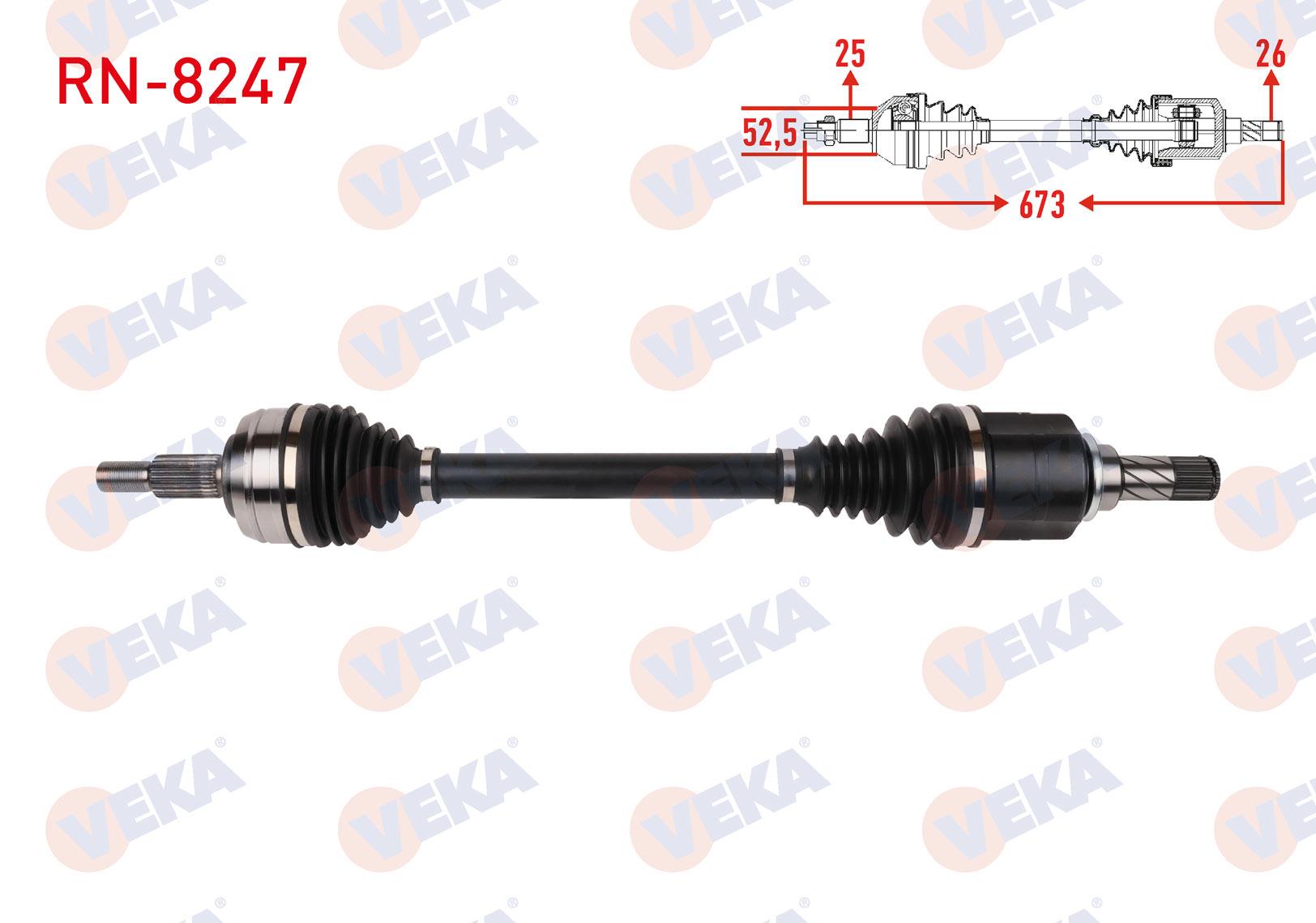 KOMPLE AKS SOL ON UZUNLUK 673mm RENAULT CAPTUR I 1.3 TCE M-T 2018-