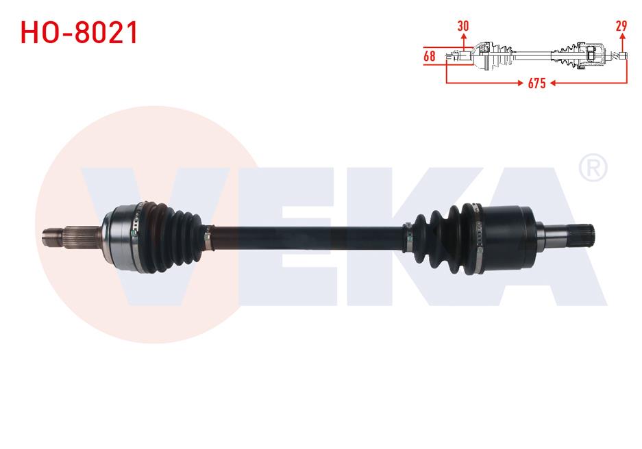 KOMPLE AKS SOL ON UZUNLUK 675mm HONDA CR-V IV 1.6i DTEC M-T 2012-2014
