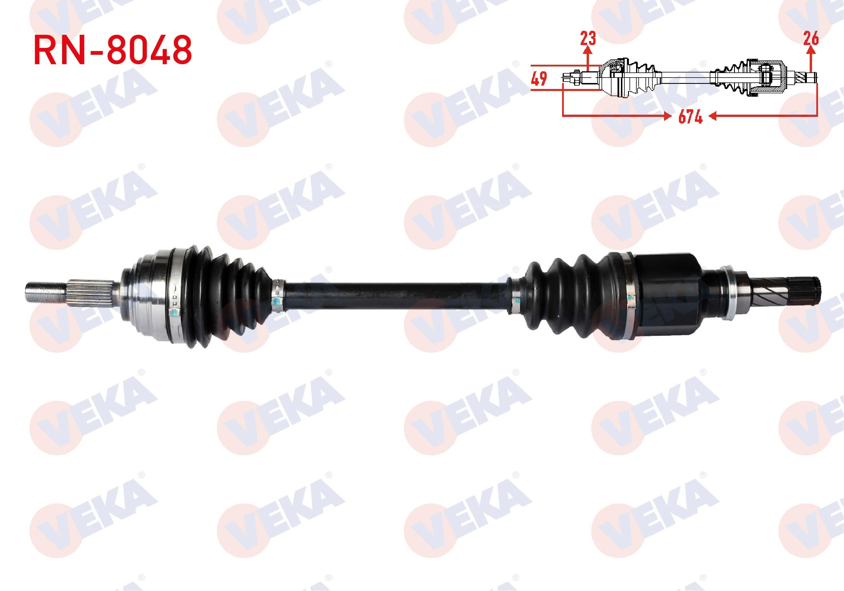 KOMPLE AKS SOL ON UZUNLUK 675mm RENAULT MEGANE II 1.4i 16v - 1.5 DCI - 1.6i 16v 2002-2008