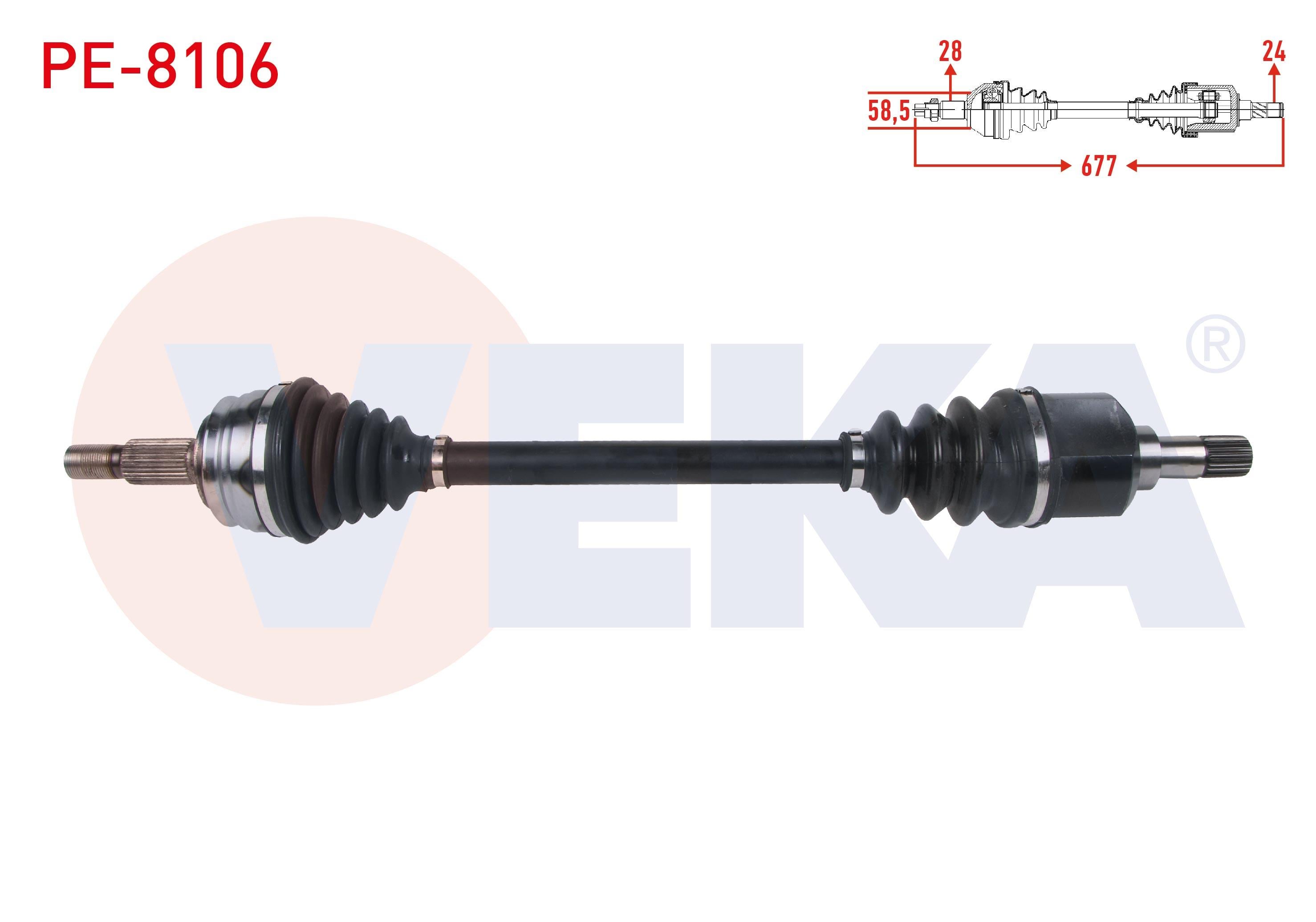KOMPLE AKS SOL ON UZUNLUK 677mm PEUGEOT RIFTER 1.5 HDI 2019-/ PARTNER 1.5 HDI 2018- / CITROEN BERLINGO 1.5 HDI 2018- / OPEL COMBO 1.5 CDTI A-T,M-T 2019-
