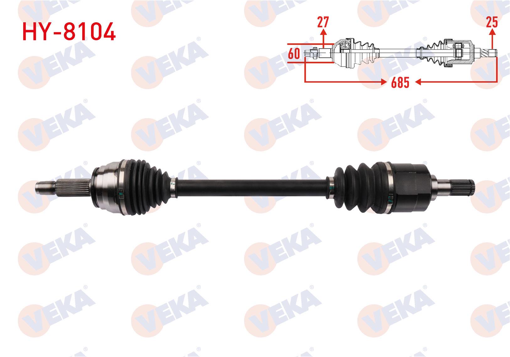 KOMPLE AKS SOL ON UZUNLUK 685mm HYUNDAI ELANTRA 1.6 CVVT 6 M-T 2016-2018/ KIA CEED 1.6 6 M-T 2018-