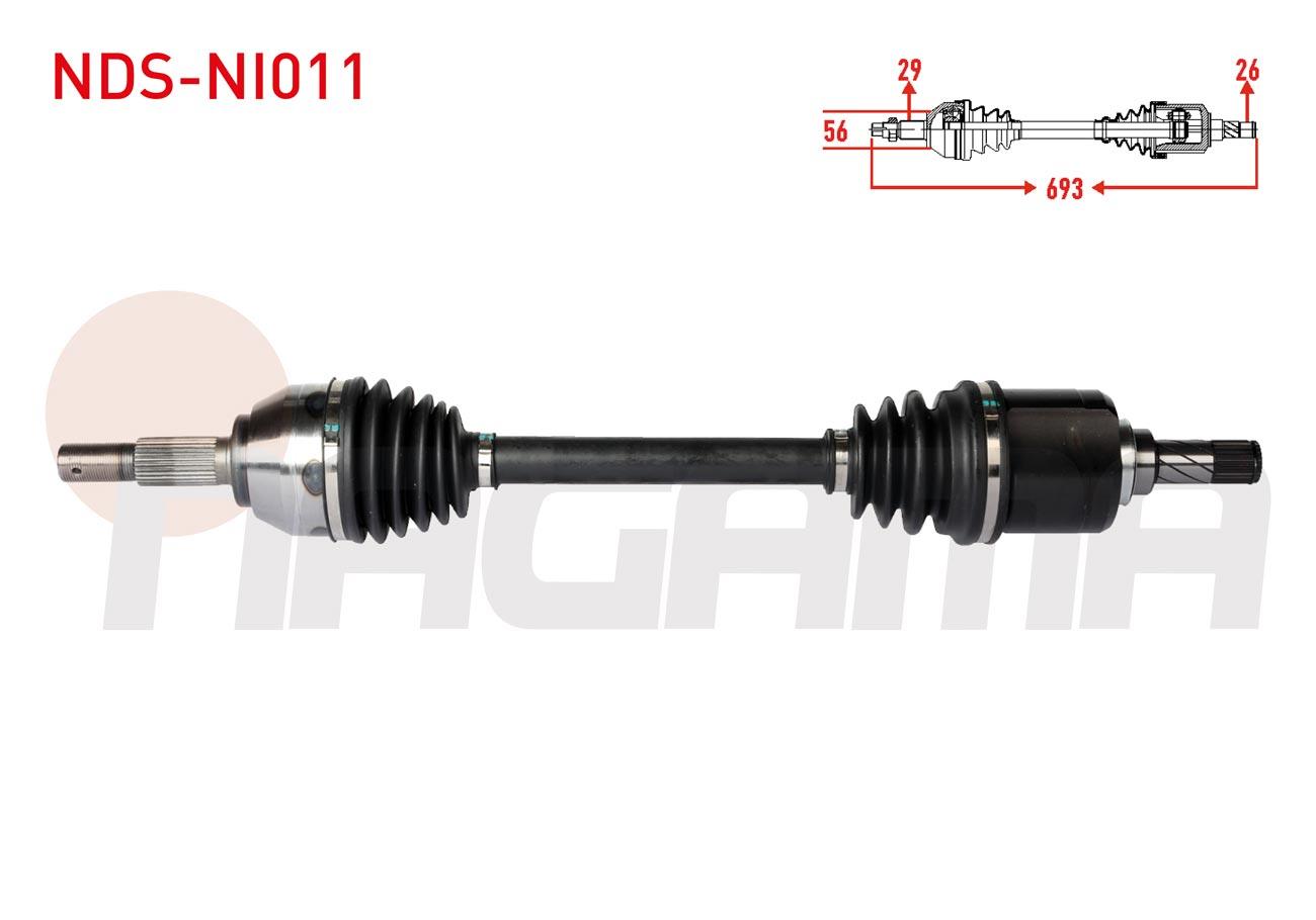 KOMPLE AKS SOL ON UZUNLUK 693mm NISSAN JUKE (F15) 1.5 DCI 2010-