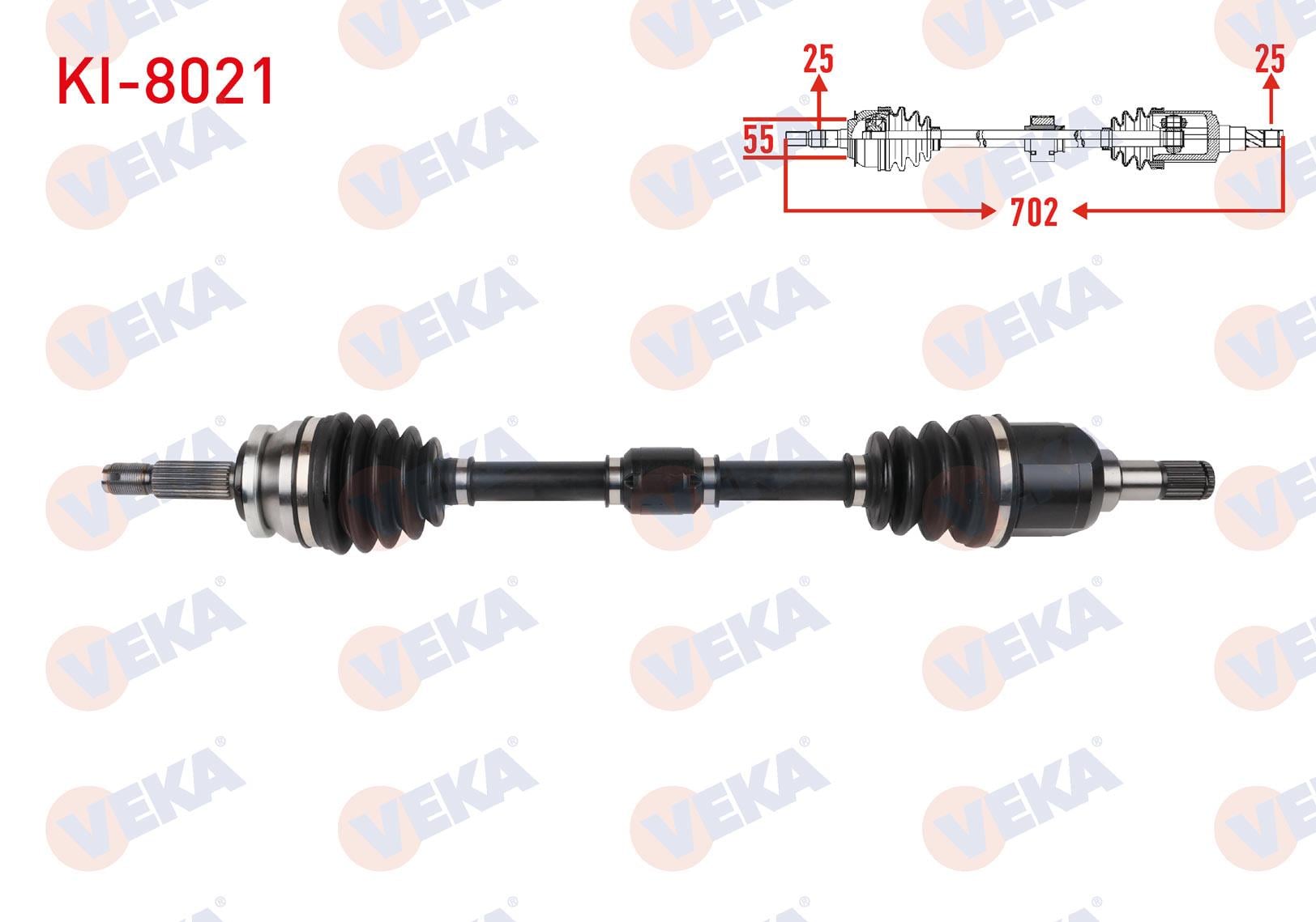 KOMPLE AKS SOL ON UZUNLUK 702mm KIA STONIC 1.0 T-GDI 6 M-T 2017-