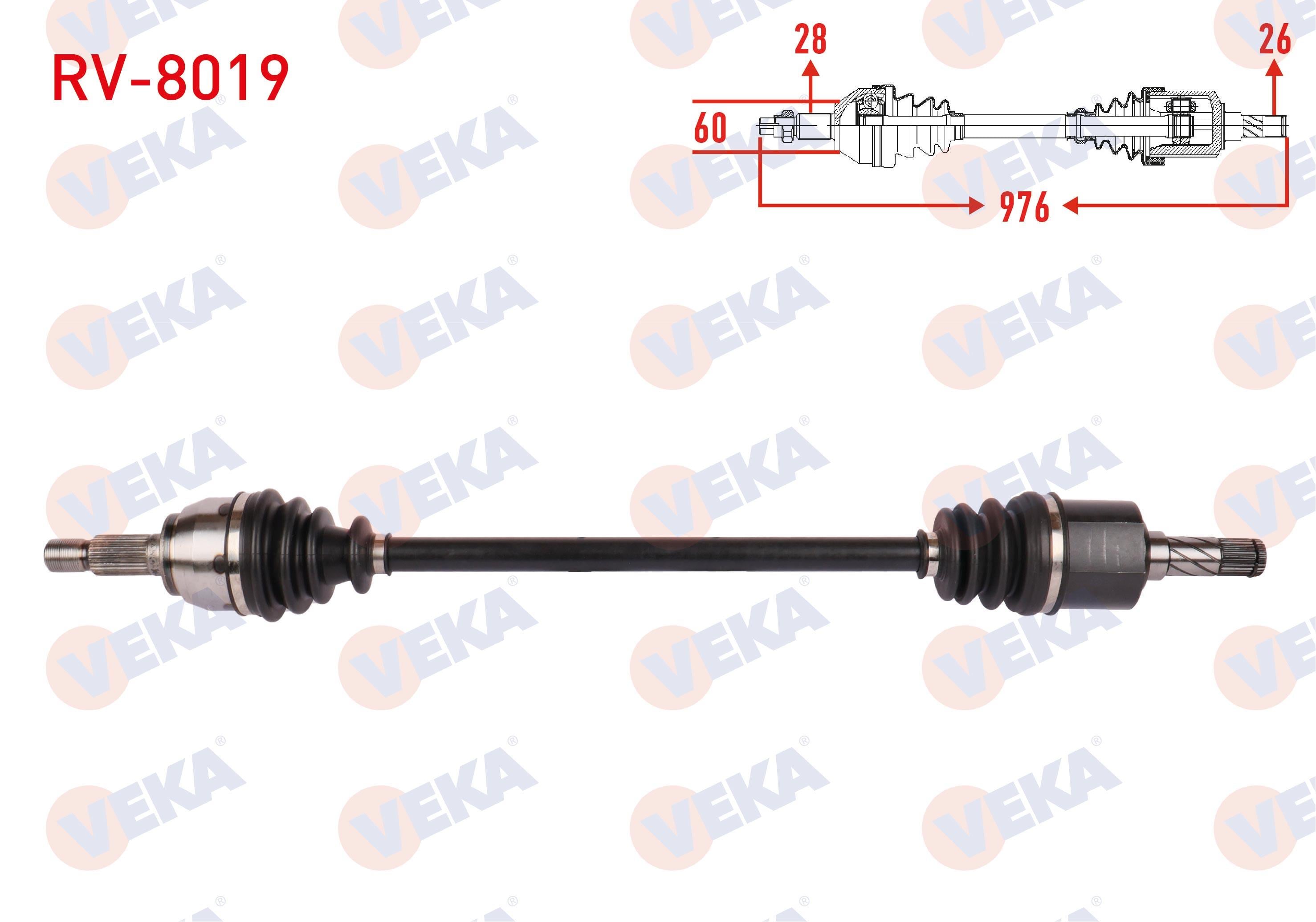 KOMPLE AKS SOL-SAG ARKA UZUNLUK 819,5mm LAND ROVER FREELANDER II 2.0 Si - 2.2 TD4 4X4 A-T/M-T 2006-2014