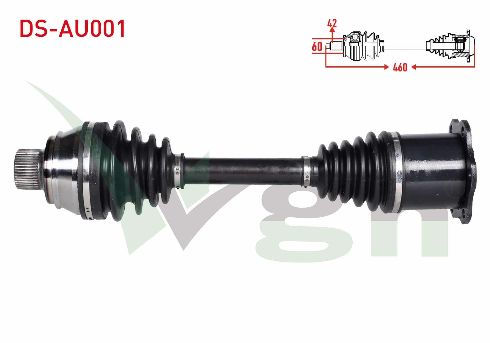 KOMPLE AKS SOL-SAG ON AUDI A4 (8K2,B8) 2.0 TDI A-T UZUNLUK 460mm 2007-2015 8K0407271E 8K0407271S 8K0407451AV 8K0407271AH 8K0407451LX 8K0407271AK 8K040
