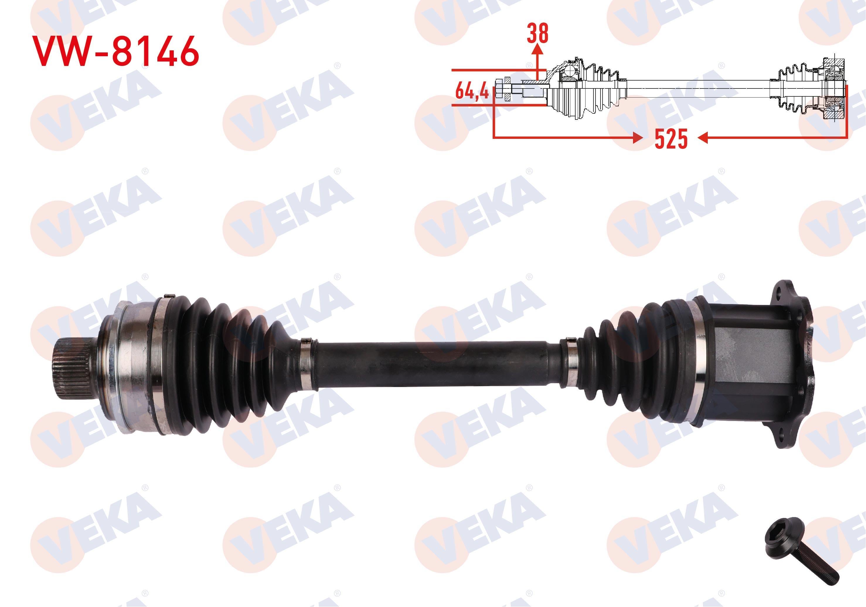 KOMPLE AKS SOL-SAG ON UZUNLUK 525mm VW TOUAREG 3.0 3.2 2002-2010 - 3.0 TDI 2010-2018/ AUDI Q7 2.0 TFSI 3.0 TDI - 4.2 FSI QUATTRO 2006-2015/ PORSCHE CAYENNE 3.0-3.6-4.8 2010-/ 3.2-3.6-4.5-4.8 2002-2010