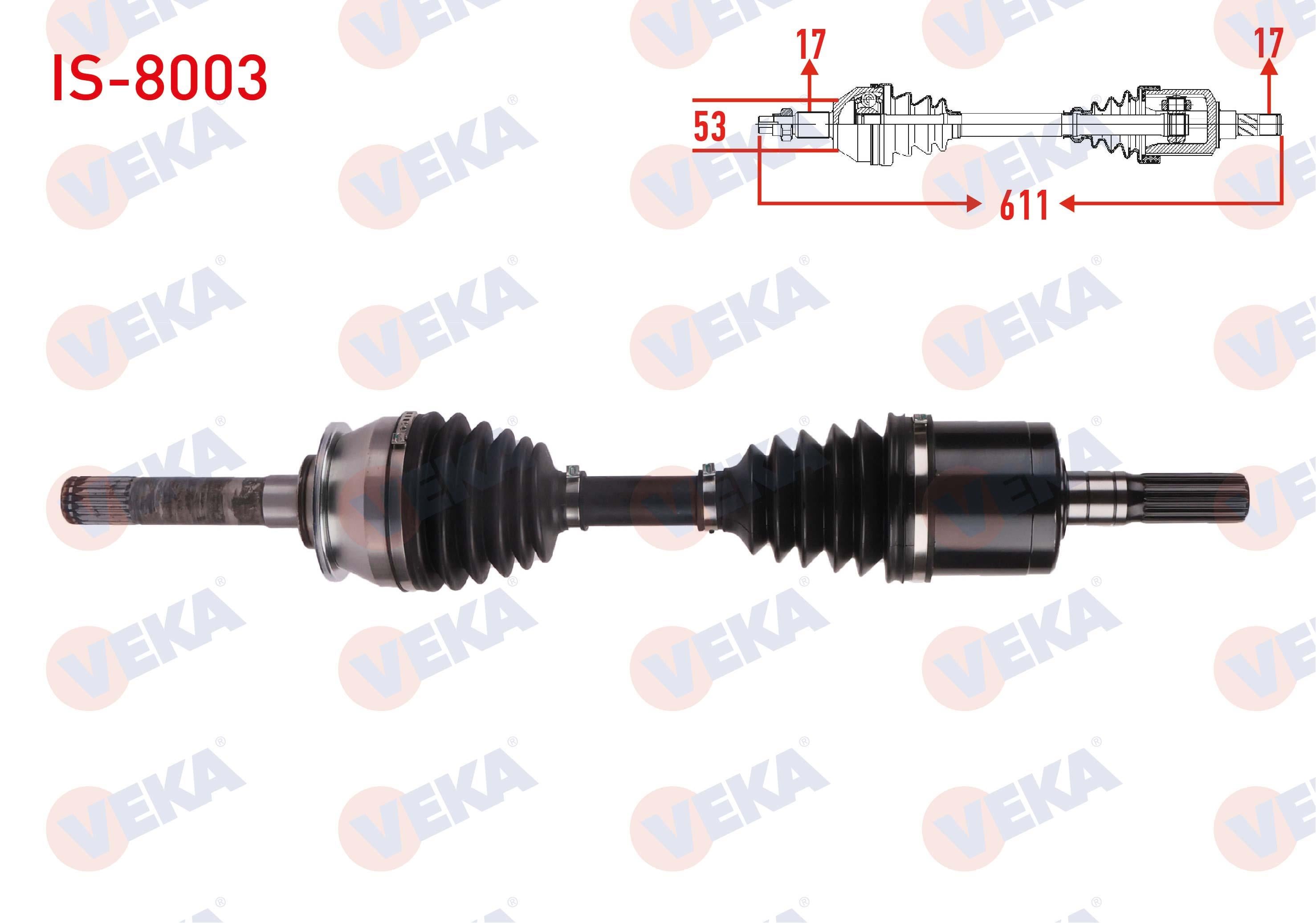 KOMPLE AKS SOL-SAG ON UZUNLUK 611mm ISUZU D-MAX 2.5 D - 3.0 4X4 2007-2012