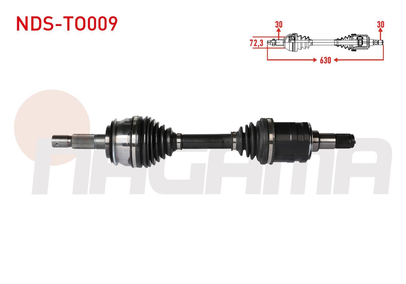 KOMPLE AKS SOL-SAG ON UZUNLUK 630mm TOYOTA HI-LUX PICK UP (TGN1_, GGN2_, GGN1_, KUN2_, KUN1_) 2.5 D-4D 4X4 2005-2011 / 2.5 D-4D 4X4 2011-2015