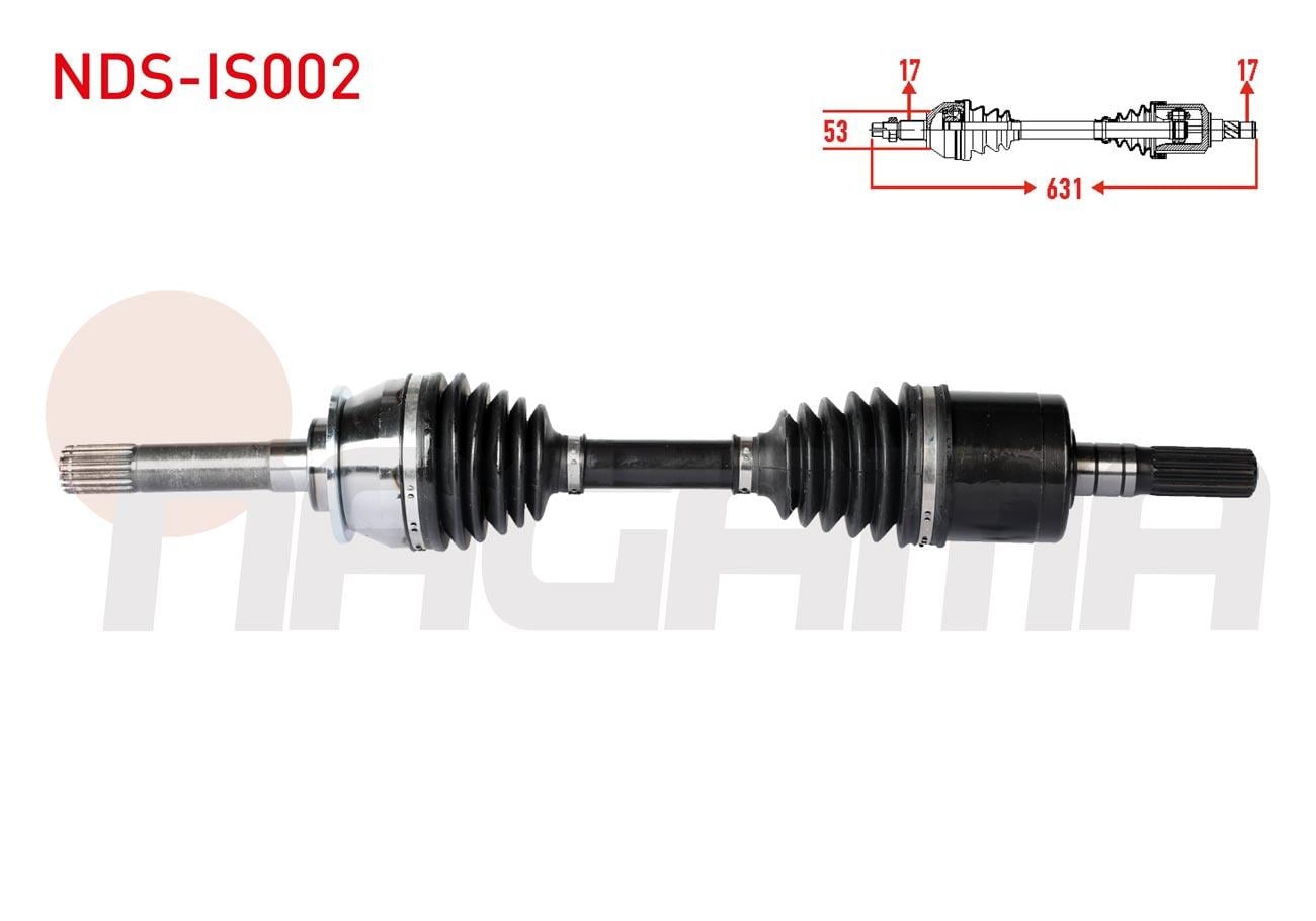 KOMPLE AKS SOL-SAG ON UZUNLUK 631mm ISUZU D-MAX 2.5 D 2012-