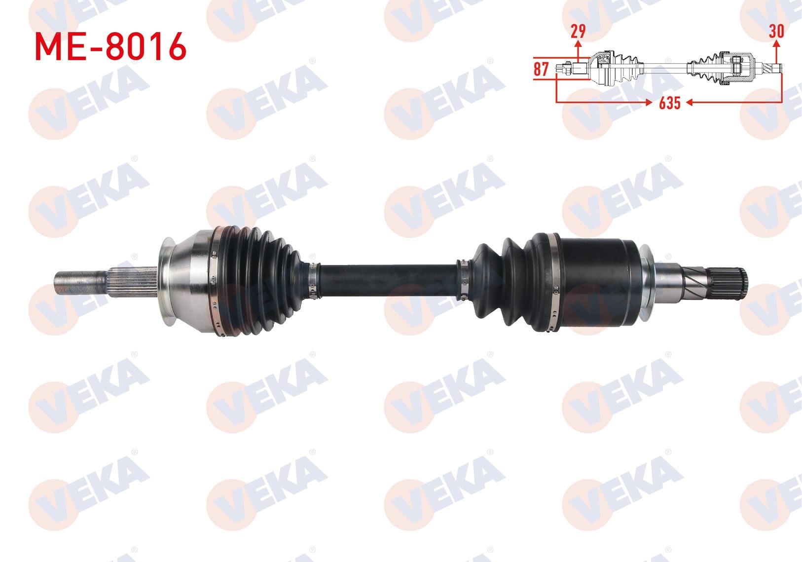 KOMPLE AKS SOL-SAG ON UZUNLUK 635mm MERCEDES X 250 d (470) 2017-/ NISSAN NAVARA NP300 (D23) 2.3 DCI 2015-