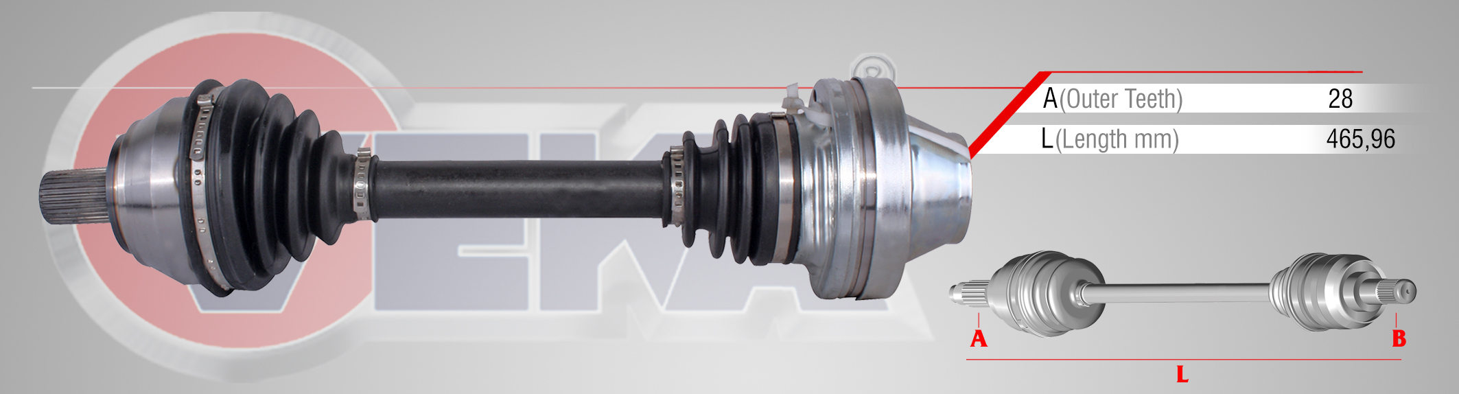 KOMPLE AKS SOL SAG ON VOLKSWAGEN AMAROK 2.0 TDI UZUNLUK 465,96mm 2010-
