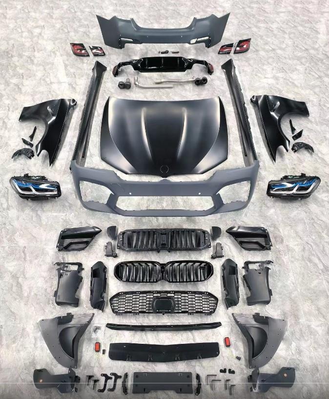 KOMPLE BODY KİT F10 [DONUSUM => G30-LCI] MRŞP-LI, PANJ-LU, EGZ.UÇLU, KAPUT/ÇAMURLUK, FAR/STOP, ÖN LIP -///M5-
